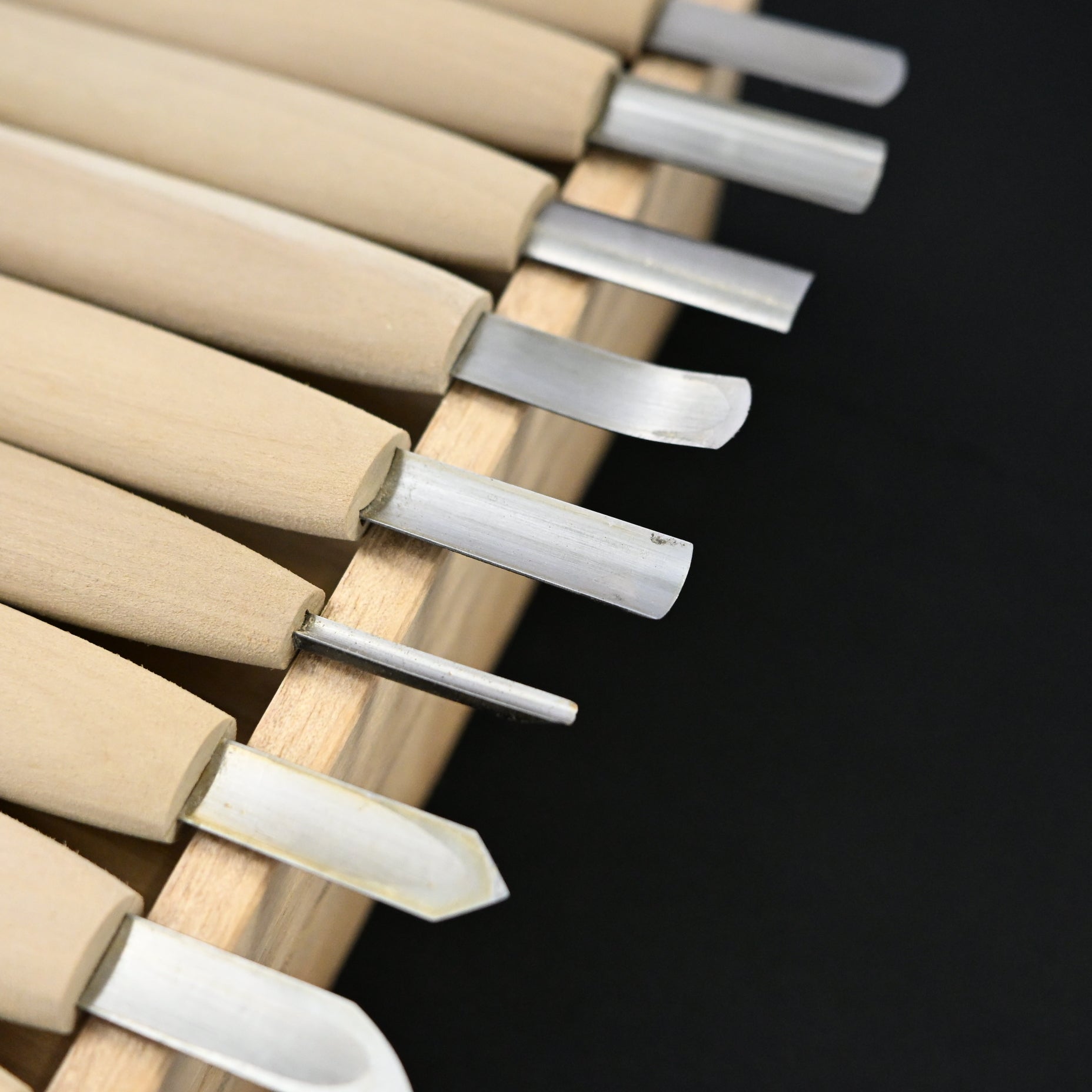 Masakichi Carving chisels set 20pc 政吉 小道具のみ&彫刻刀 20本セット 青紙鋼