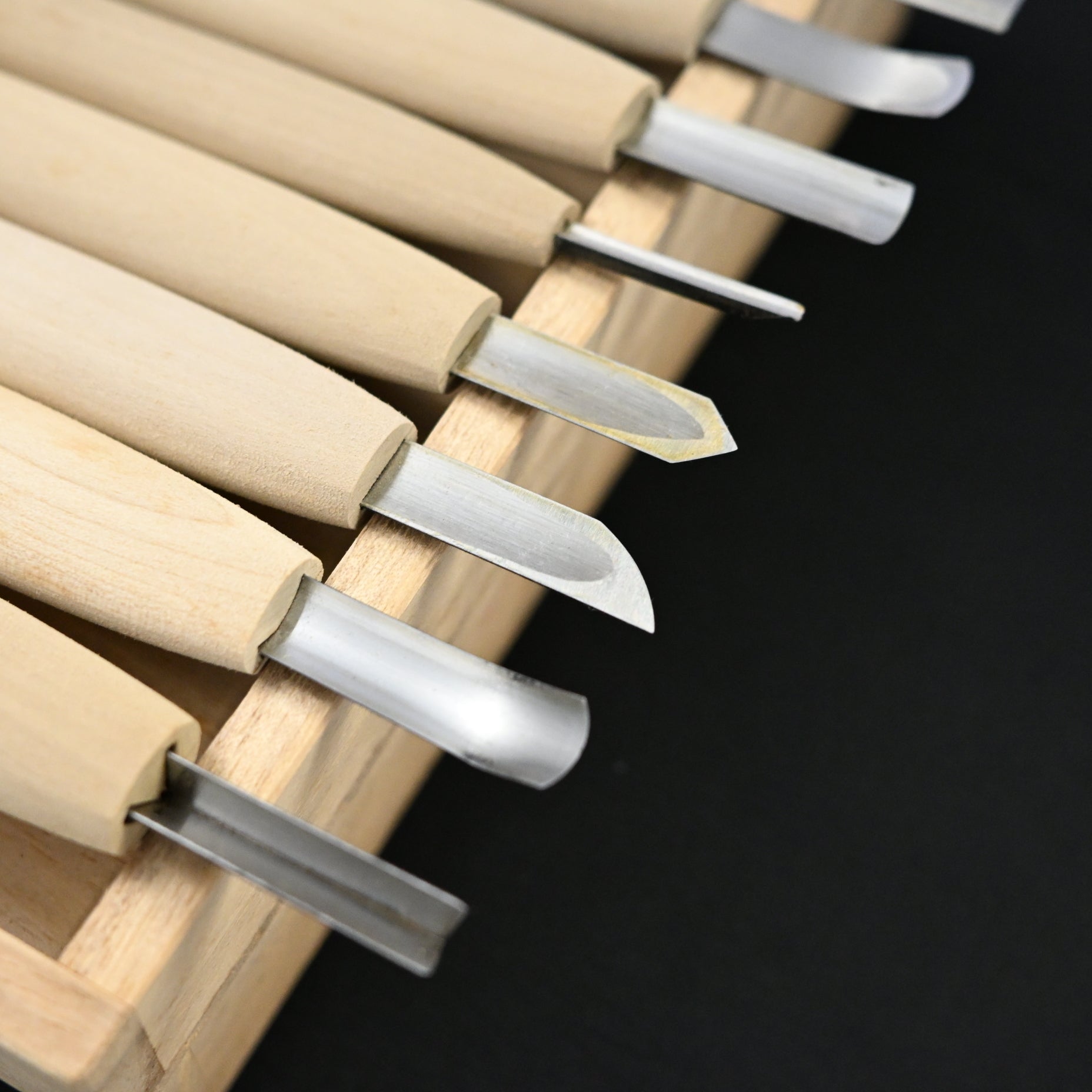 Masakichi Carving chisels set 20pc 政吉 小道具のみ&彫刻刀 20本セット 青紙鋼