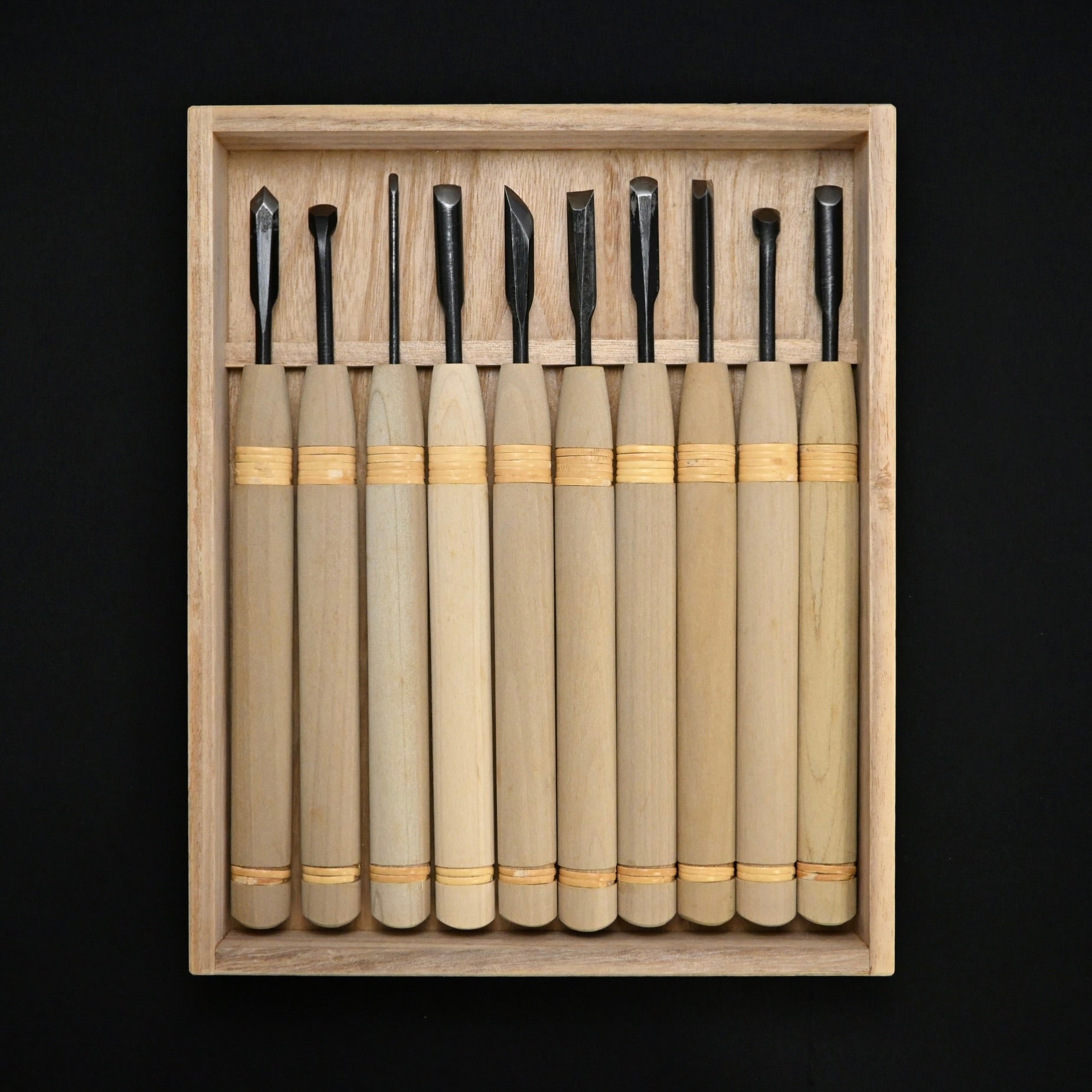 Masakichi Carving chisels set 20pc 政吉 小道具のみ&彫刻刀 20本セット 青紙鋼