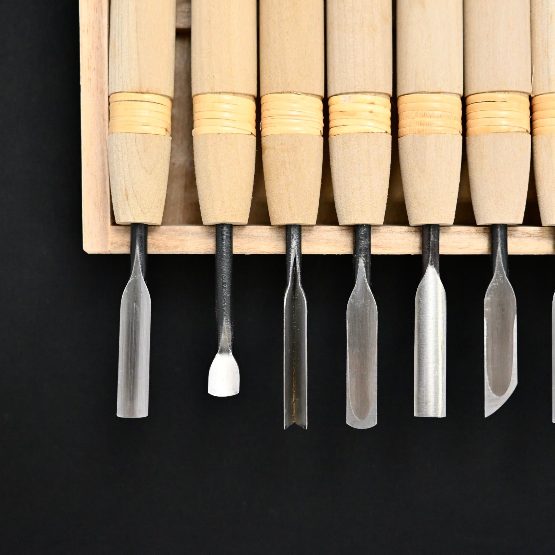 Masakichi Carving chisels set 20pc 政吉 小道具のみ&彫刻刀 20本セット 青紙鋼