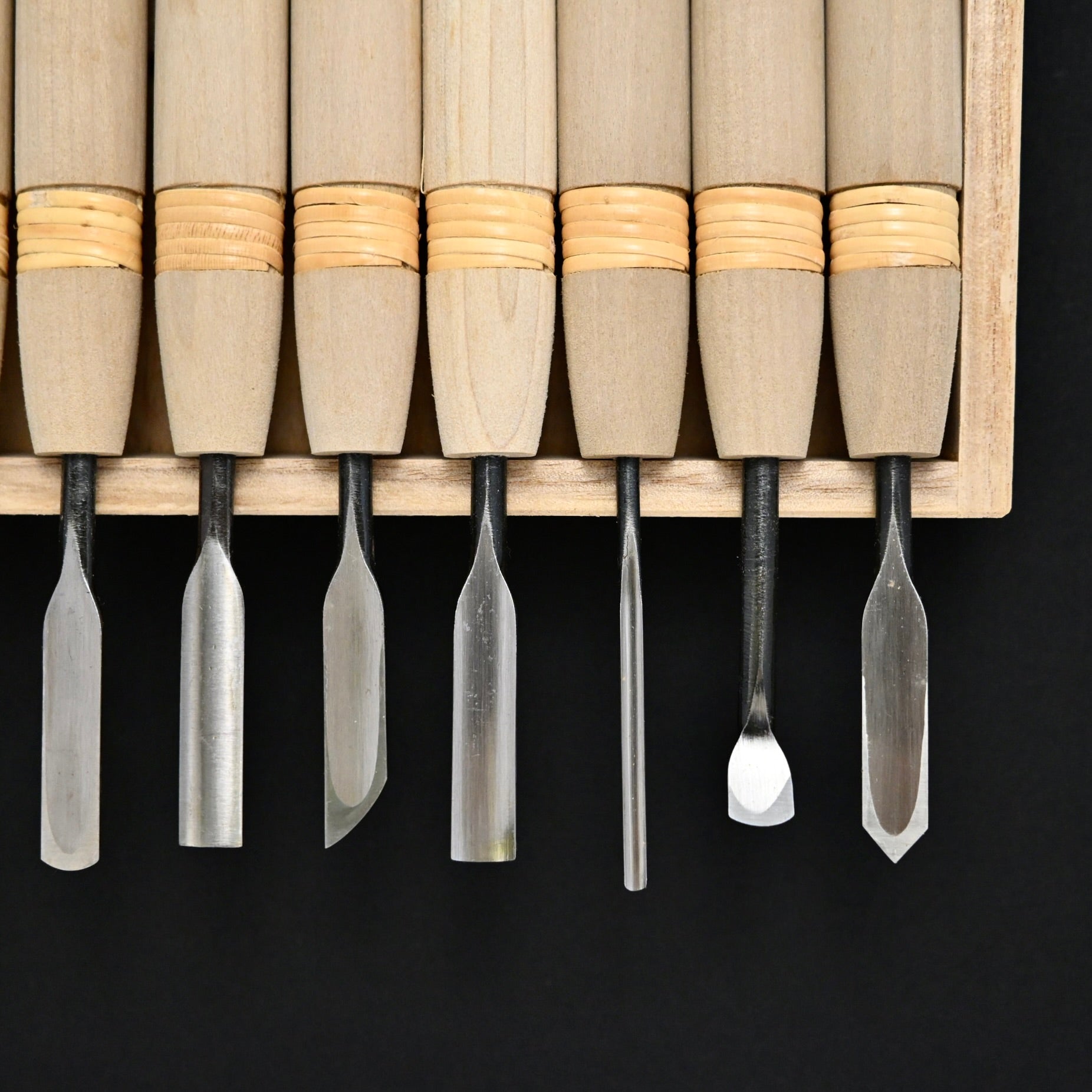 Masakichi Carving chisels set 20pc 政吉 小道具のみ&彫刻刀 20本セット 青紙鋼