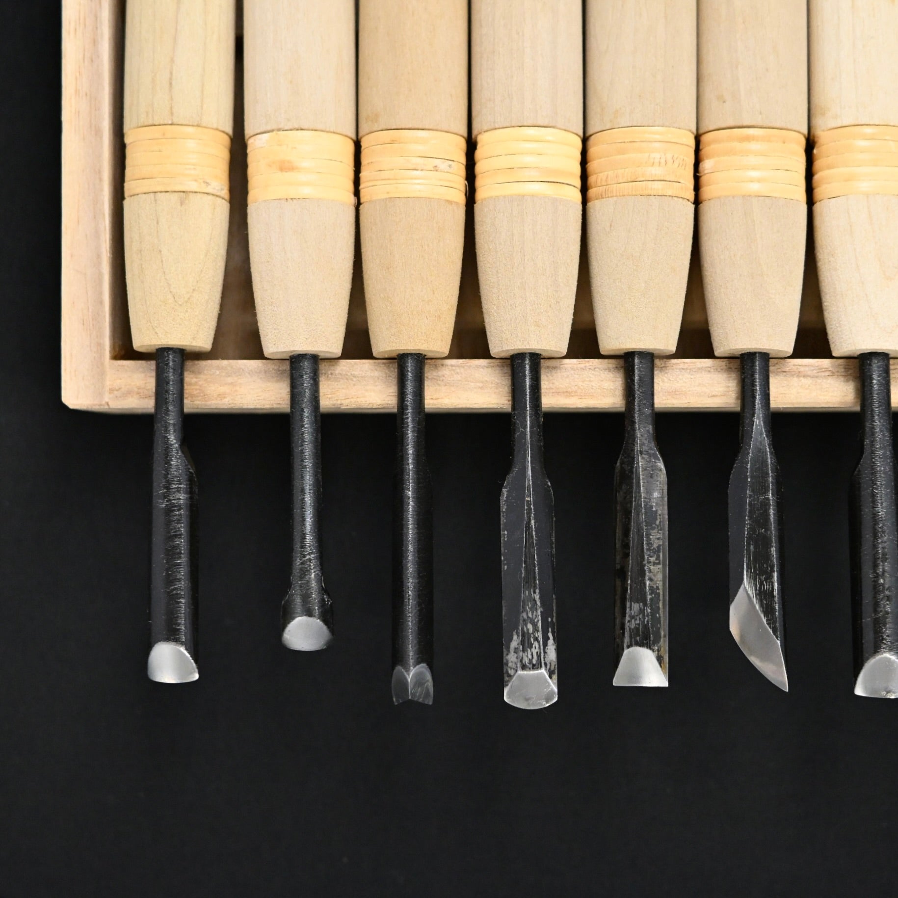 Masakichi Carving chisels set 20pc 政吉 小道具のみ&彫刻刀 20本セット 青紙鋼