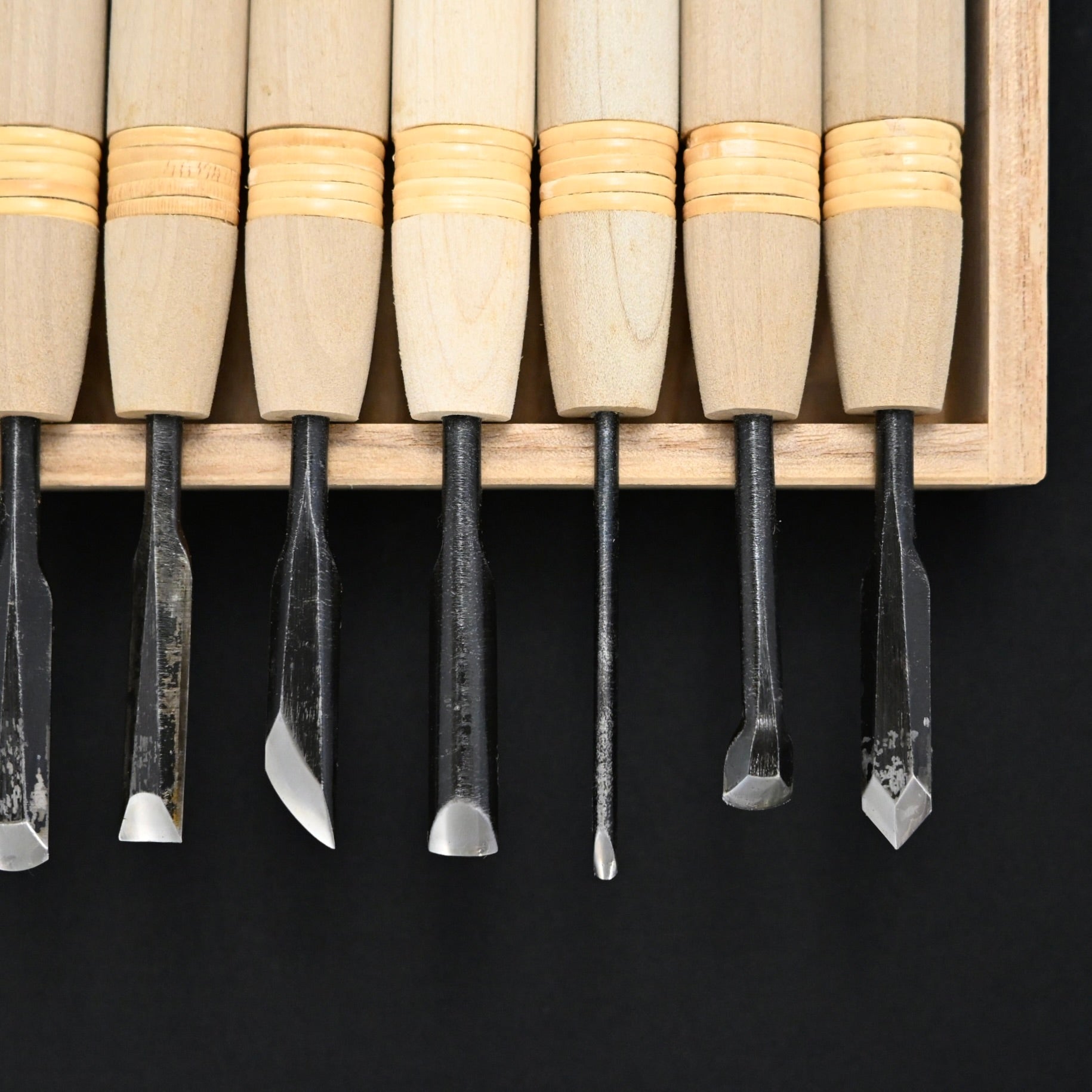 Masakichi Carving chisels set 20pc 政吉 小道具のみ&彫刻刀 20本セット 青紙鋼