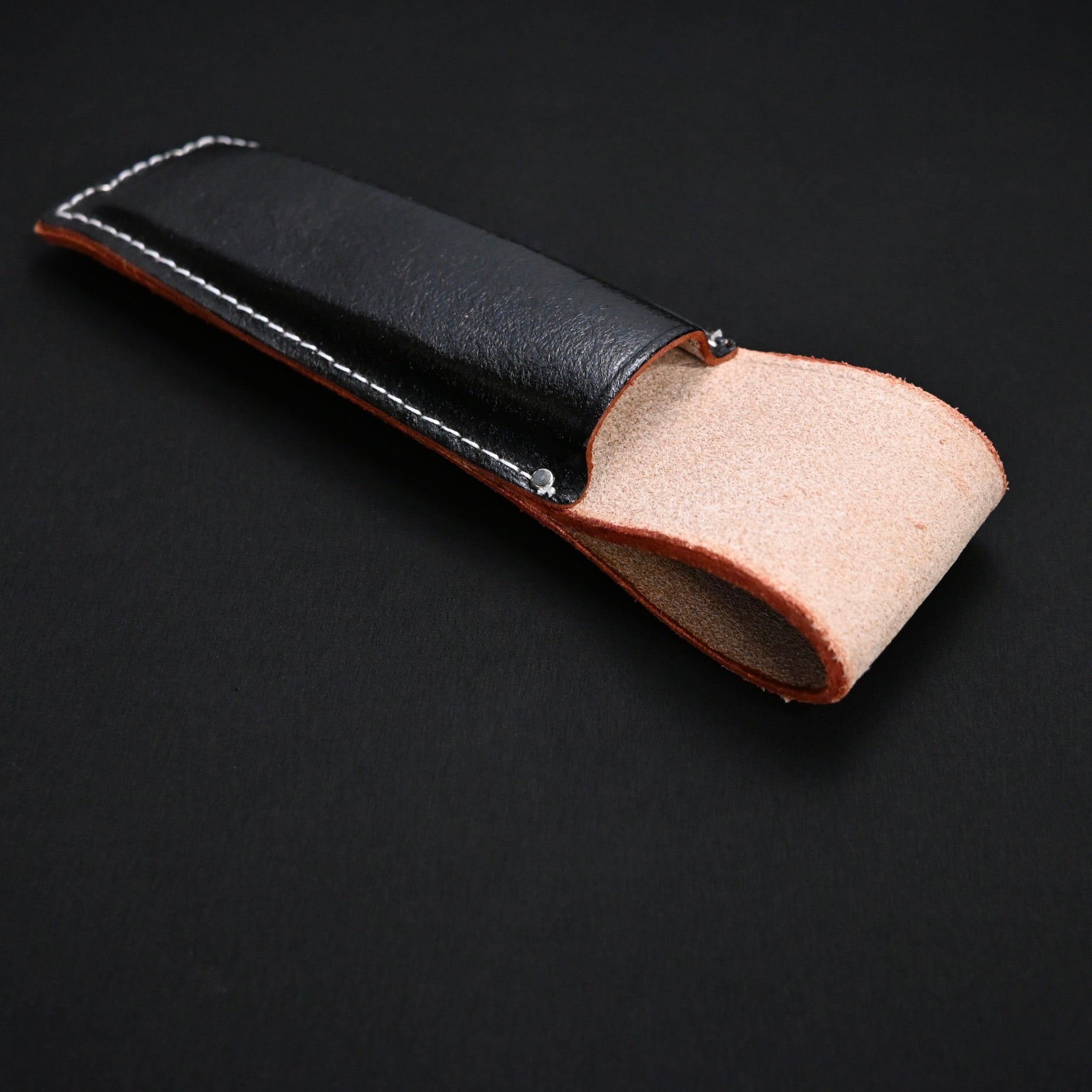 Kozuchi SC-03 Timber Chisels Case with Cow leather Less than 42mm  コヅチ 黒床皮ノミ 1寸4分 厚用 SC-03