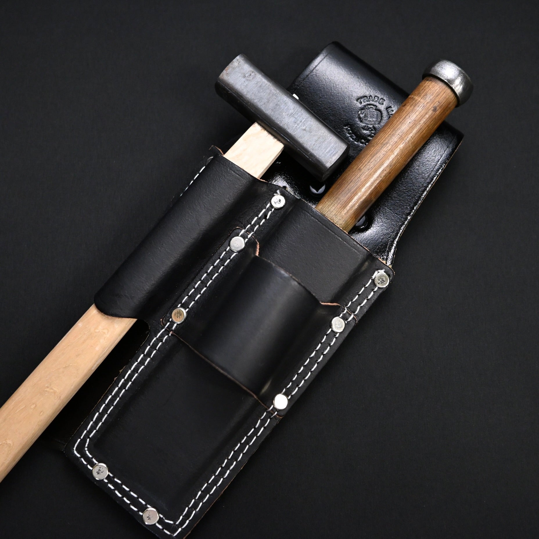 Kozuchi CB-01 Chisel, Sledgehammer, Ratchet Socket with Cow leather   コヅチ ノミ・玄能・ラチェット差し CB-01