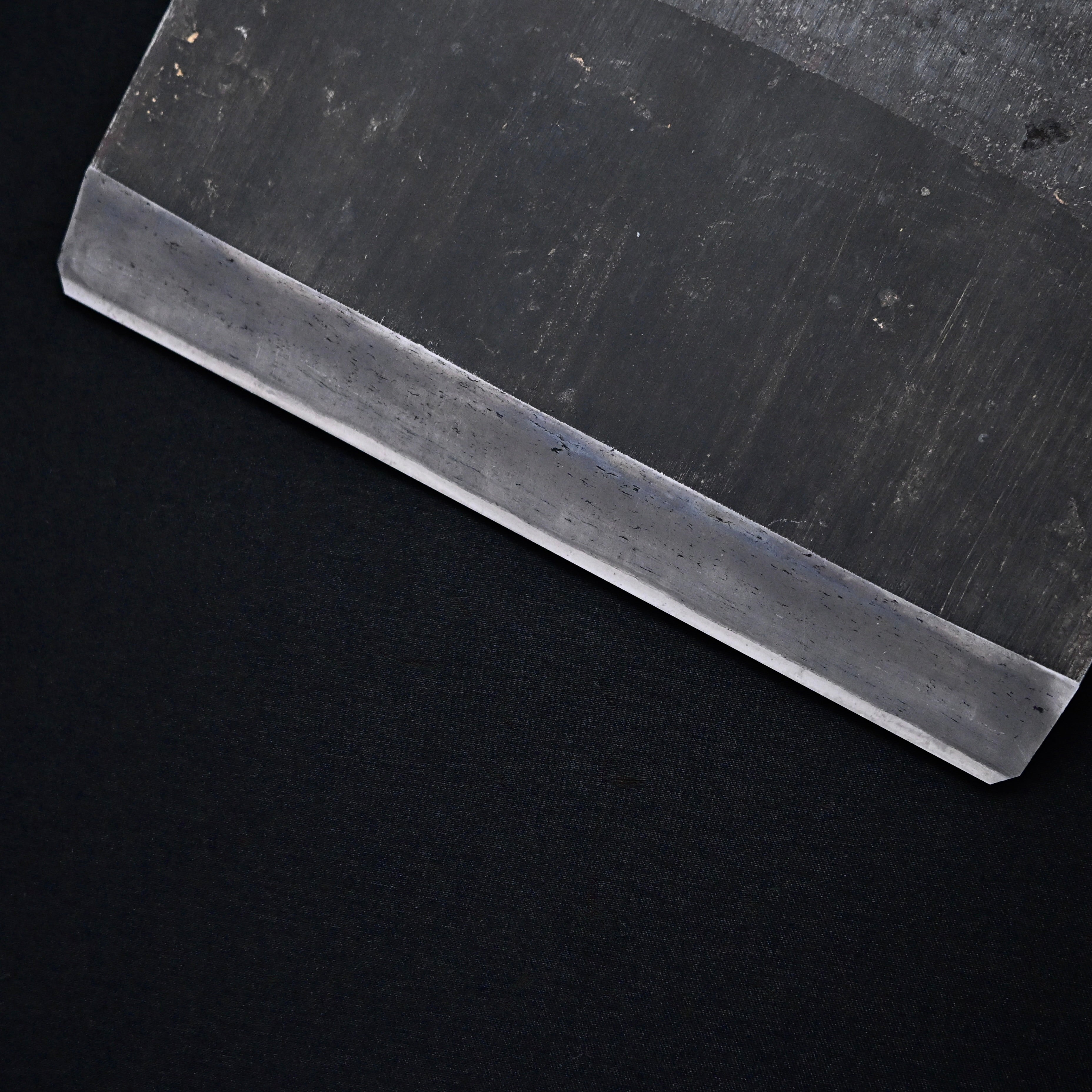 掘出し物  貞城  大鉋 刃のみ 5寸5分 青紙鋼    Old stock Sadajo Large Plane Blade  Blue steel by Rinkichi Sekikawa　