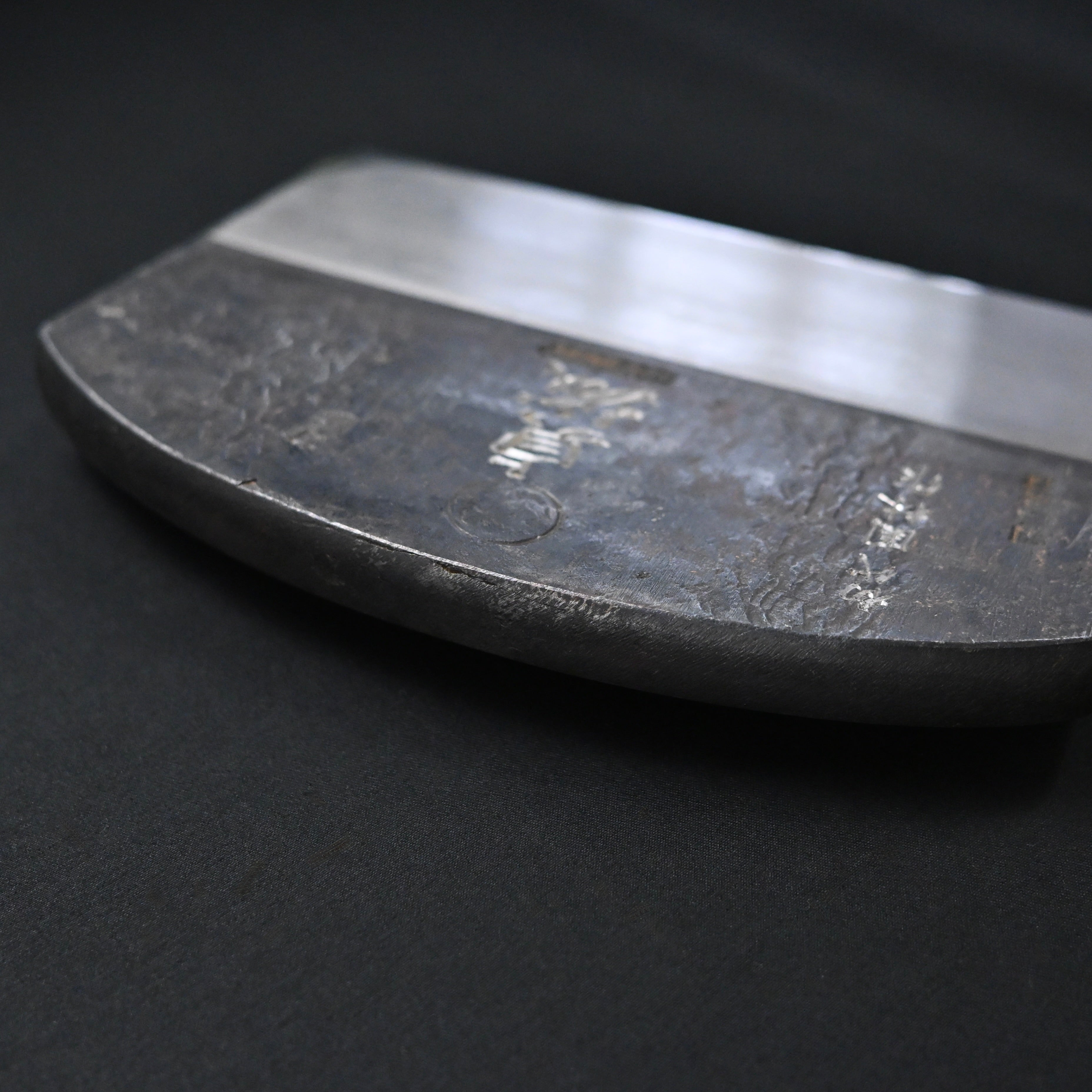 掘出し物  貞城  大鉋 刃のみ 5寸5分 青紙鋼    Old stock Sadajo Large Plane Blade  Blue steel by Rinkichi Sekikawa　