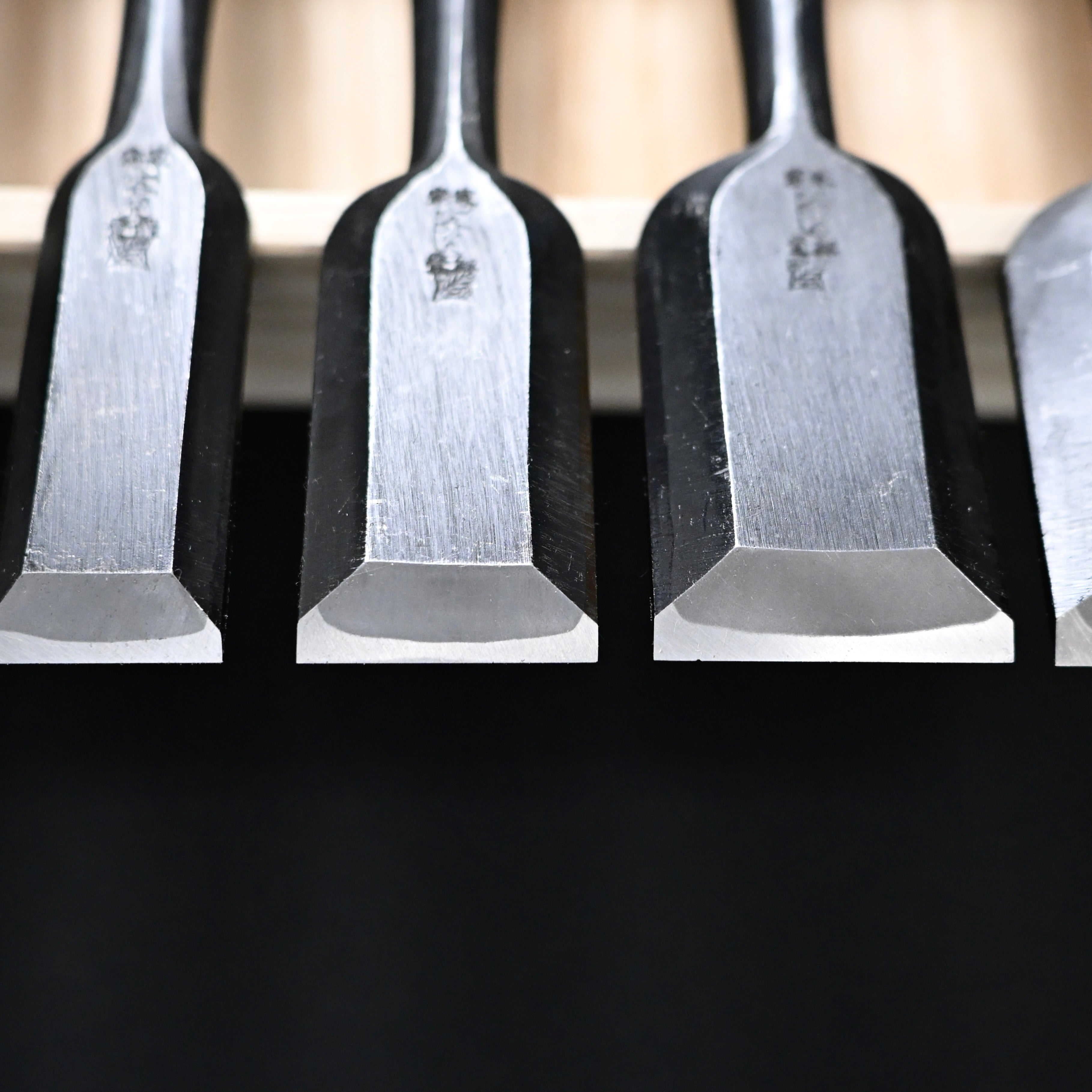 #6 Ouchi Bench chisels set RoseWood Handle by Ouchi 4th generation  宗家大内 追入組鑿 紫檀柄 桐箱付 四代目大内俊明作