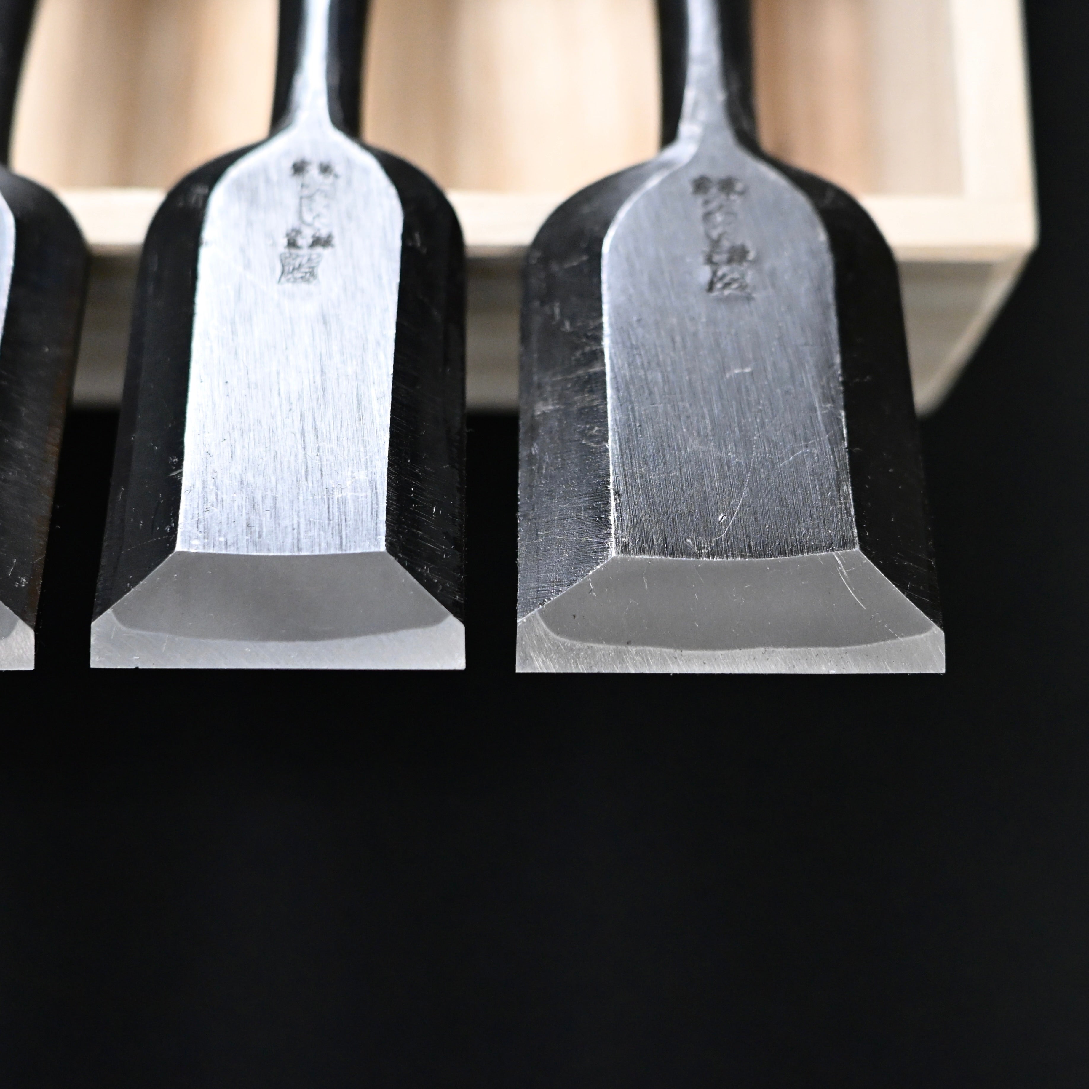 #6 Ouchi Bench chisels set RoseWood Handle by Ouchi 4th generation  宗家大内 追入組鑿 紫檀柄 桐箱付 四代目大内俊明作