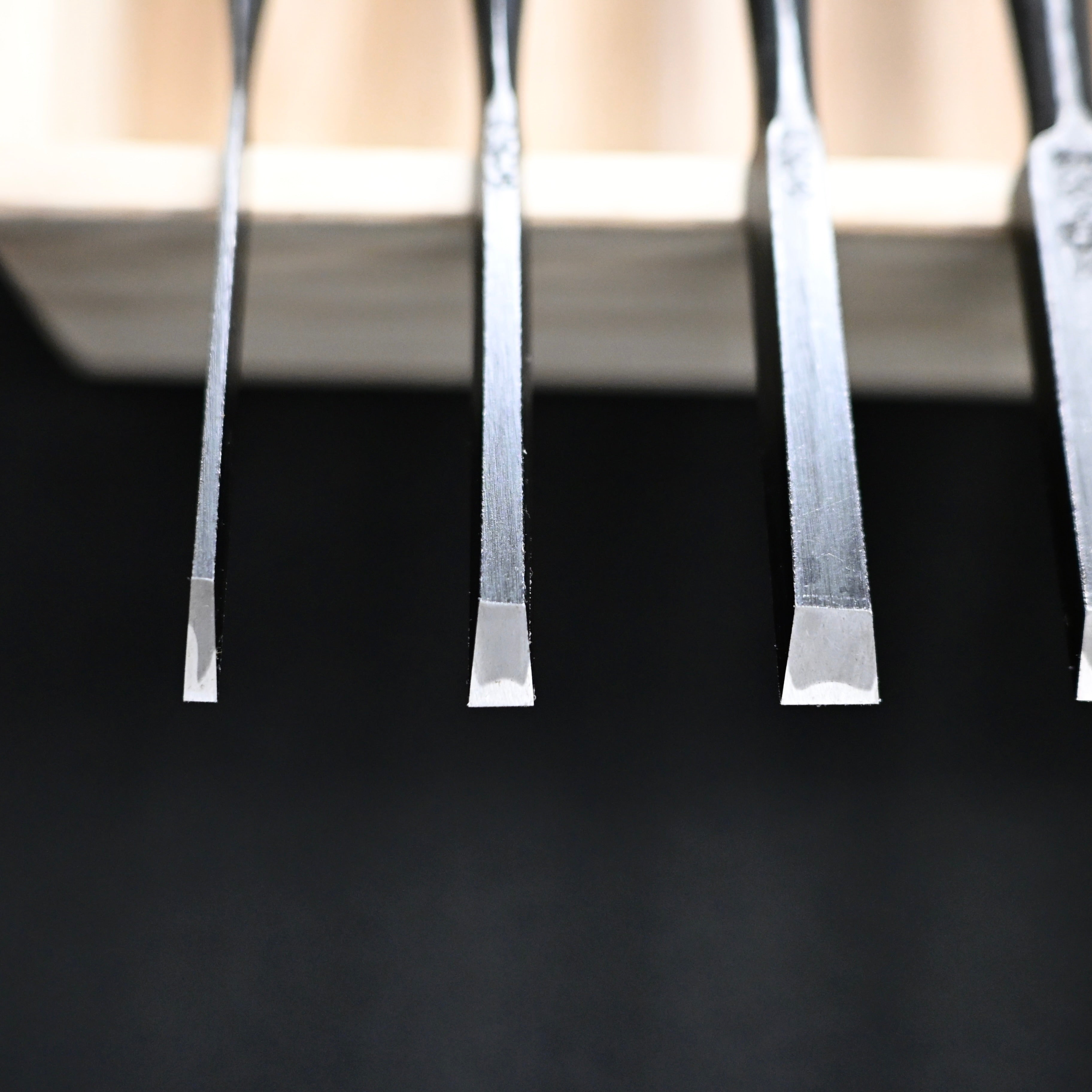 #6 Ouchi Bench chisels set RoseWood Handle by Ouchi 4th generation  宗家大内 追入組鑿 紫檀柄 桐箱付 四代目大内俊明作