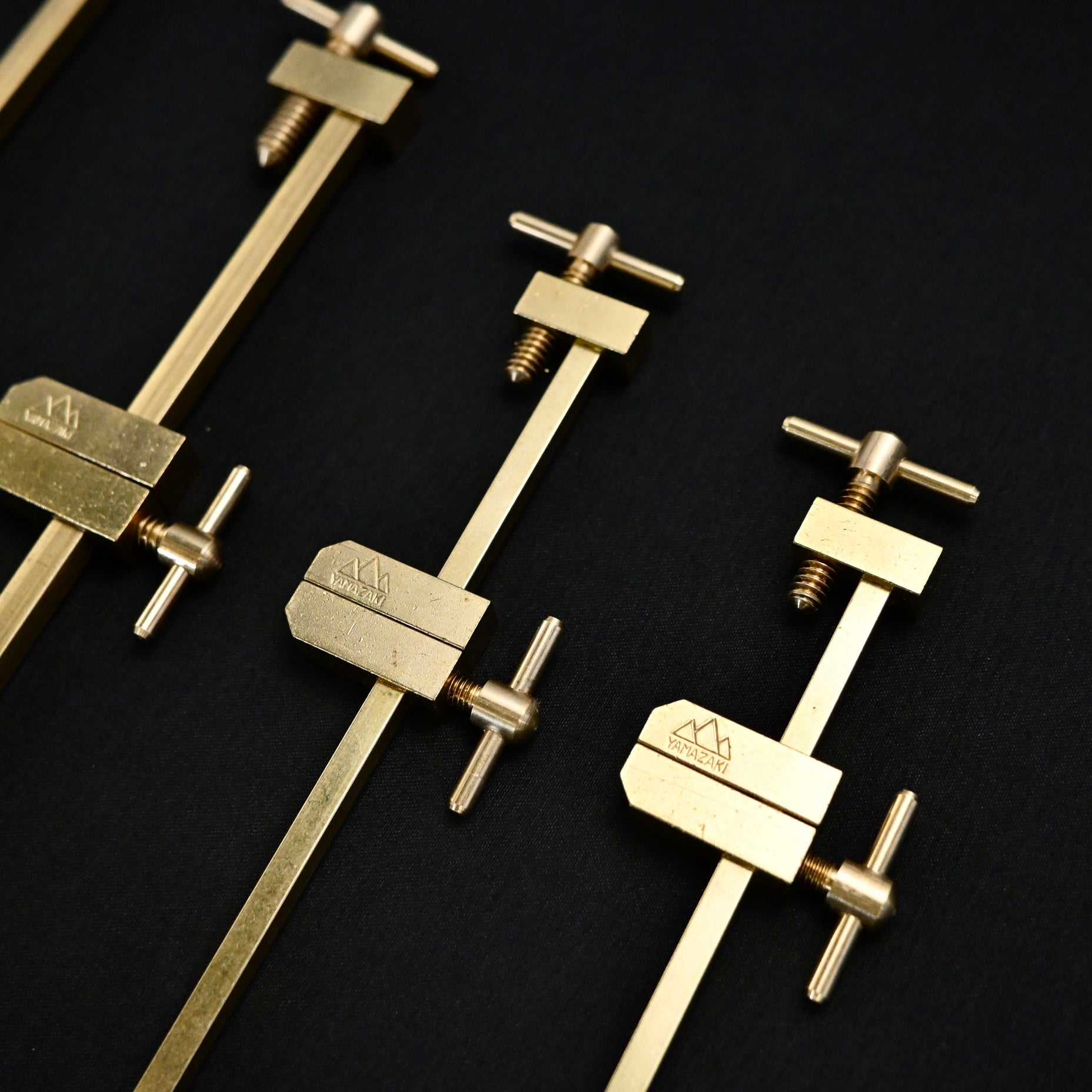 山崎 真鍮 端金 単品    Yamazaki Hatagane Solid Brass Clamp Sold Individually Made in Japan