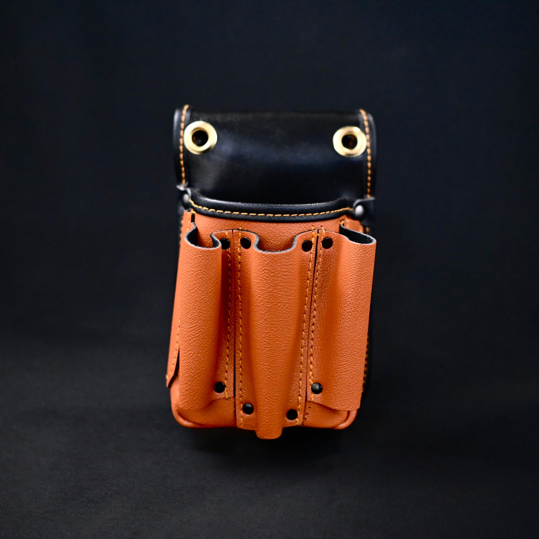 大工 ミニ腰袋  牛革製  3連工具差し付   Working Waist Bag Mini Japanese Carpenter  Working Bag