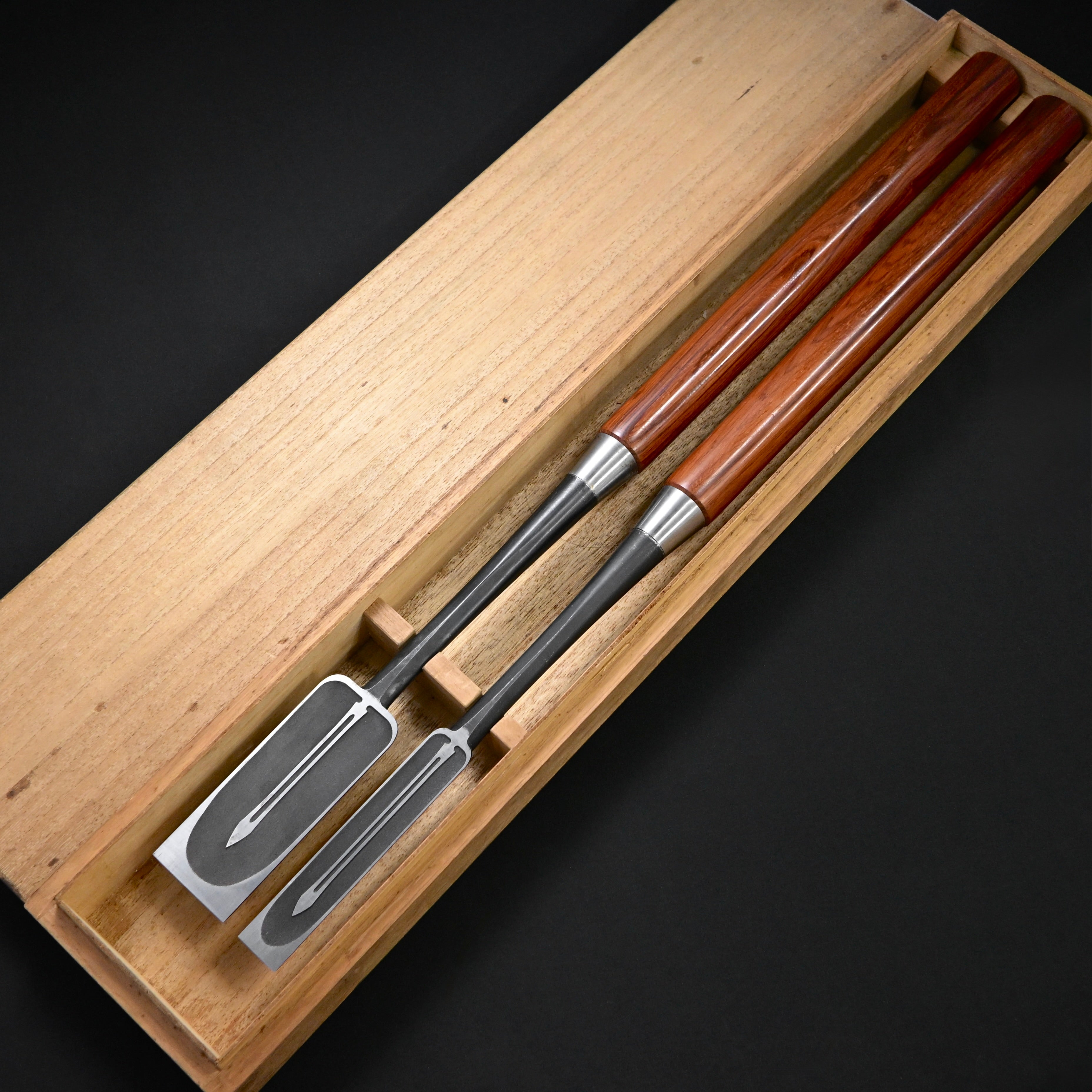 三代助丸作 碓氷金三郎 剣裏 本突組鑿   Vintage Sukemaru 3rd Ken-Ura Slick chisel by Usui Kinzaburo