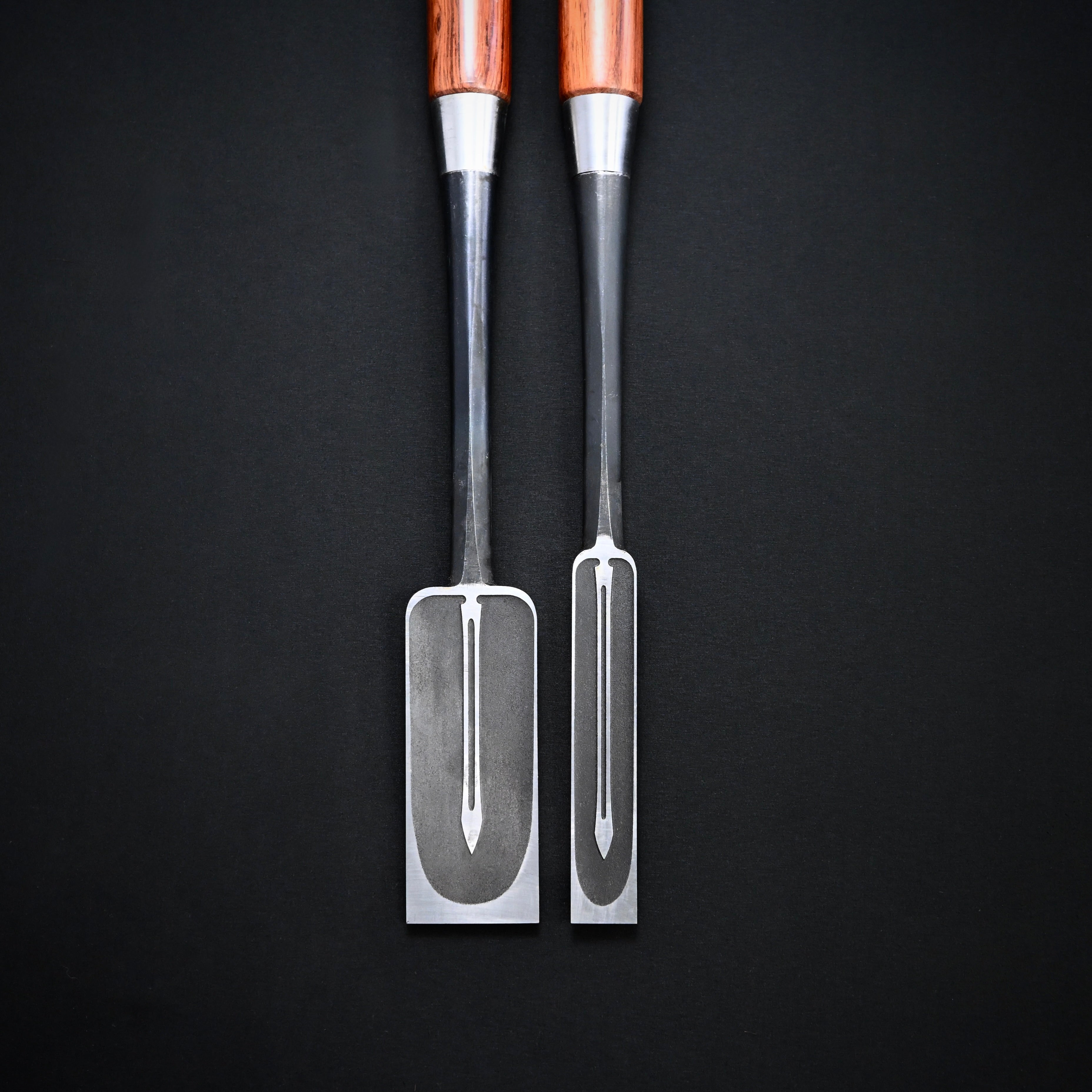 三代助丸作 碓氷金三郎 剣裏 本突組鑿   Vintage Sukemaru 3rd Ken-Ura Slick chisel by Usui Kinzaburo