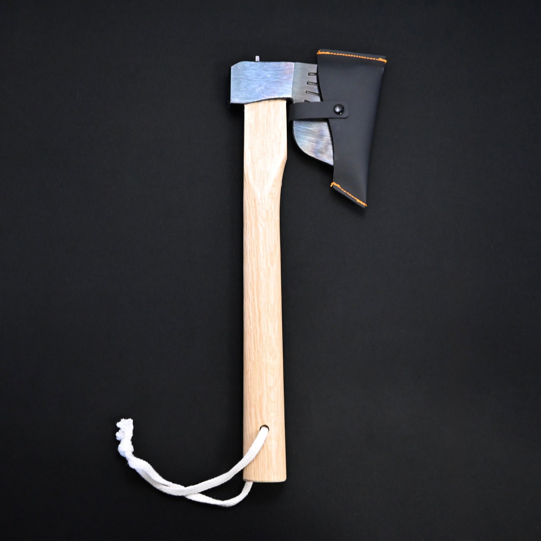 Japanese Carpenter's Axe by Tadachika with Blue steel Axe 450g  土佐刃物 忠親作 青紙鋼 丸型手斧 450g
