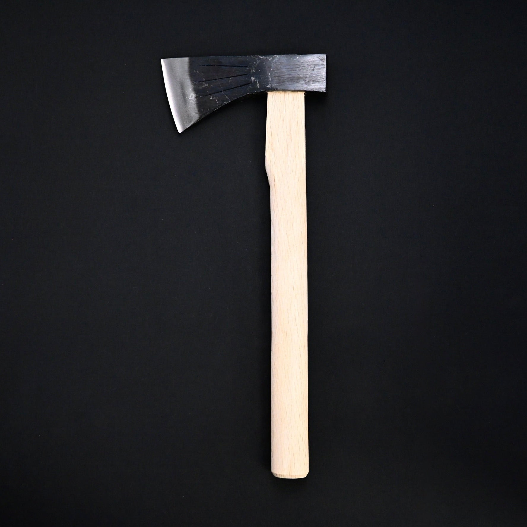 Japanese Carpenter's Ginnan Type Axe by Tadachika with Blue steel Axe 500g  土佐刃物 忠親作 銀杏型手斧 青紙鋼  500g