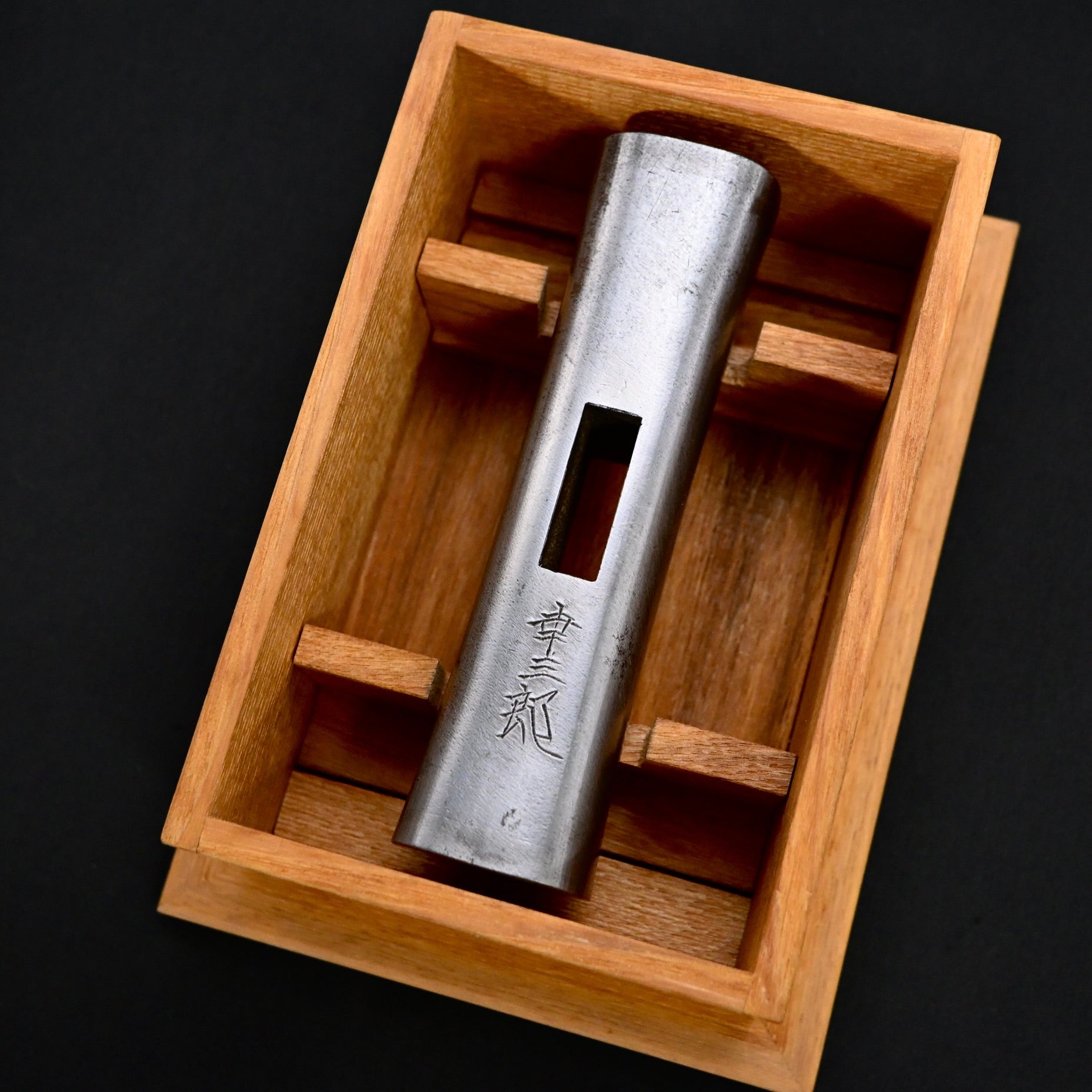 Kouzaburou Pasting steel Square Hammers File Finish 980g   掘出し物 長谷川幸三郎氏 四角玄翁 鑢仕上
