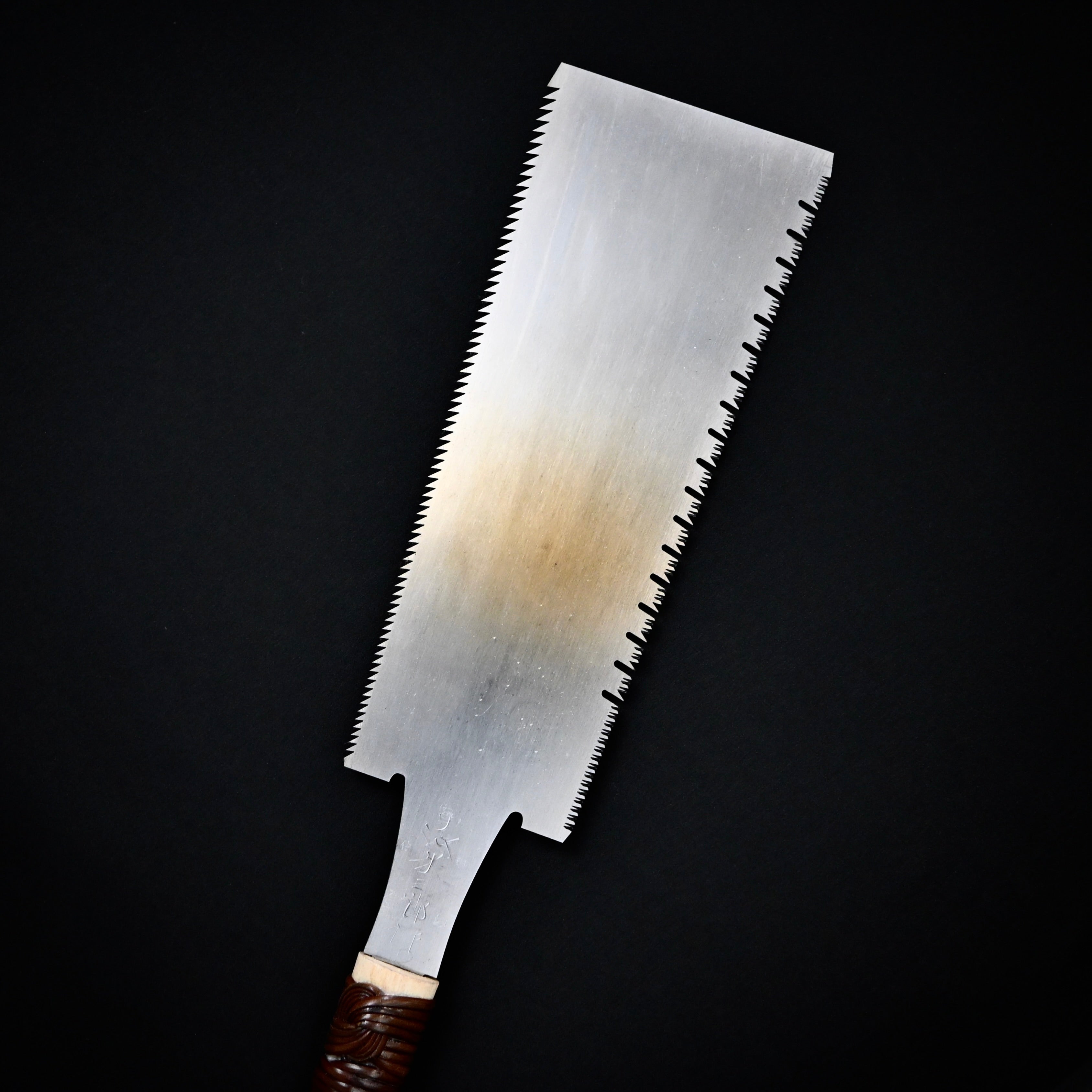 #236  Nagakatsu Double Edge Saw Eddy Type Handles set by Kurashige For Hard Wood 長勝鋸 渦巻き柄 両刃鋸 240mm