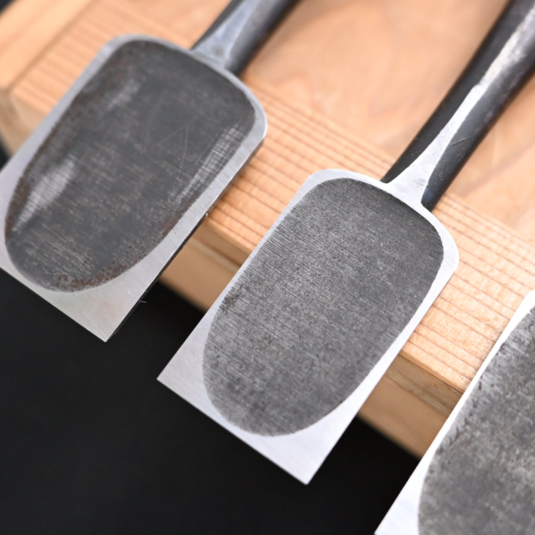 Used Mitsuki Bench chisels set by Yamazaki Nobutsugu  中古品 光月 山崎信次作 追入5本組鑿