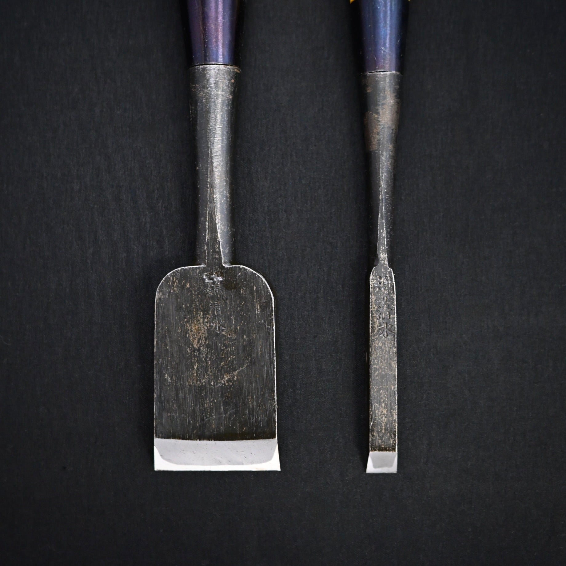 掘出し物  錦清水 角打追入 グミ柄     Rare Stock Nishiki Kiyomi Kakuuchi Bench Chisels