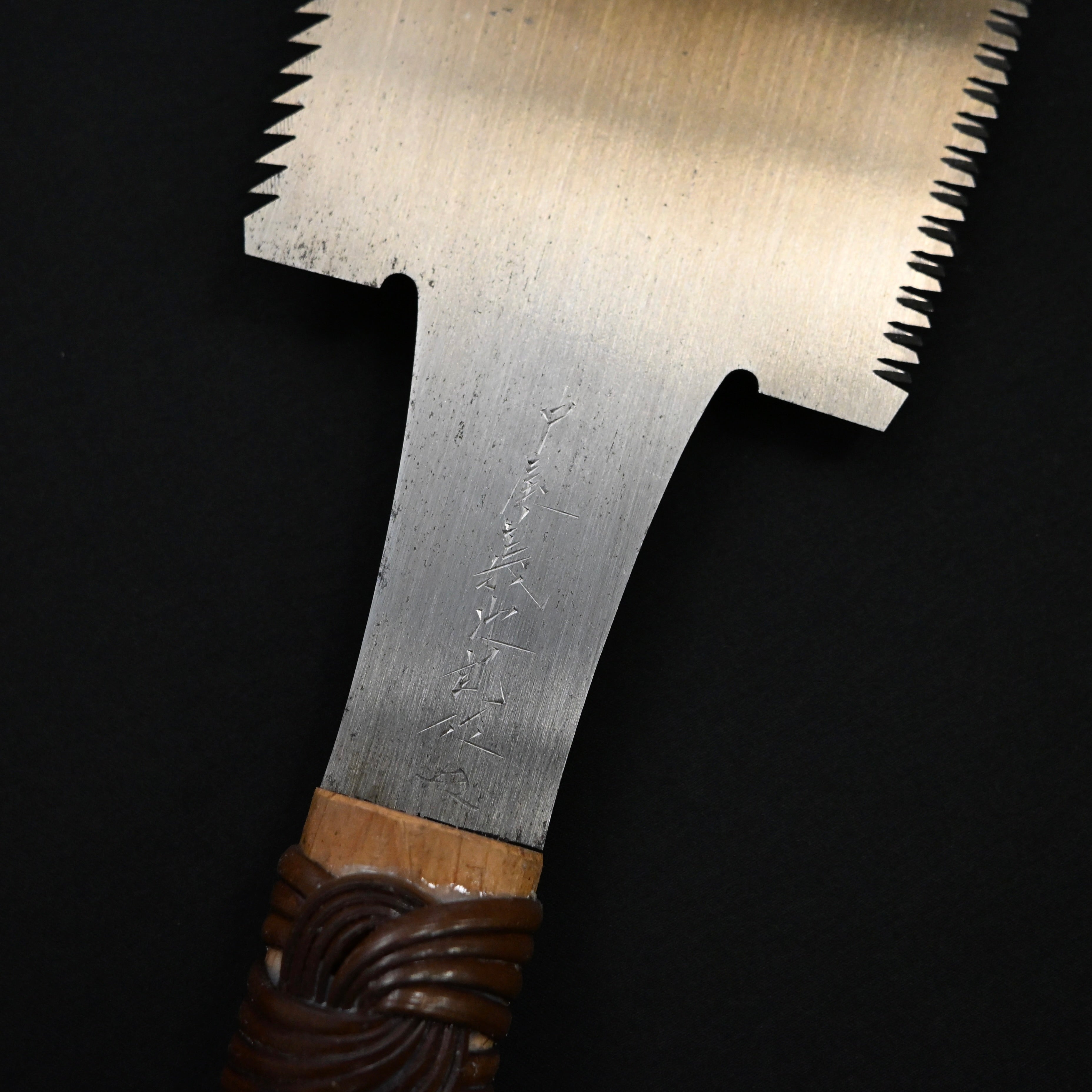 #239  Nagakatsu Double Edge Saw Eddy Type Handles set by Kurashige For Soft Wood 長勝鋸 渦巻き柄 両刃鋸 275mm