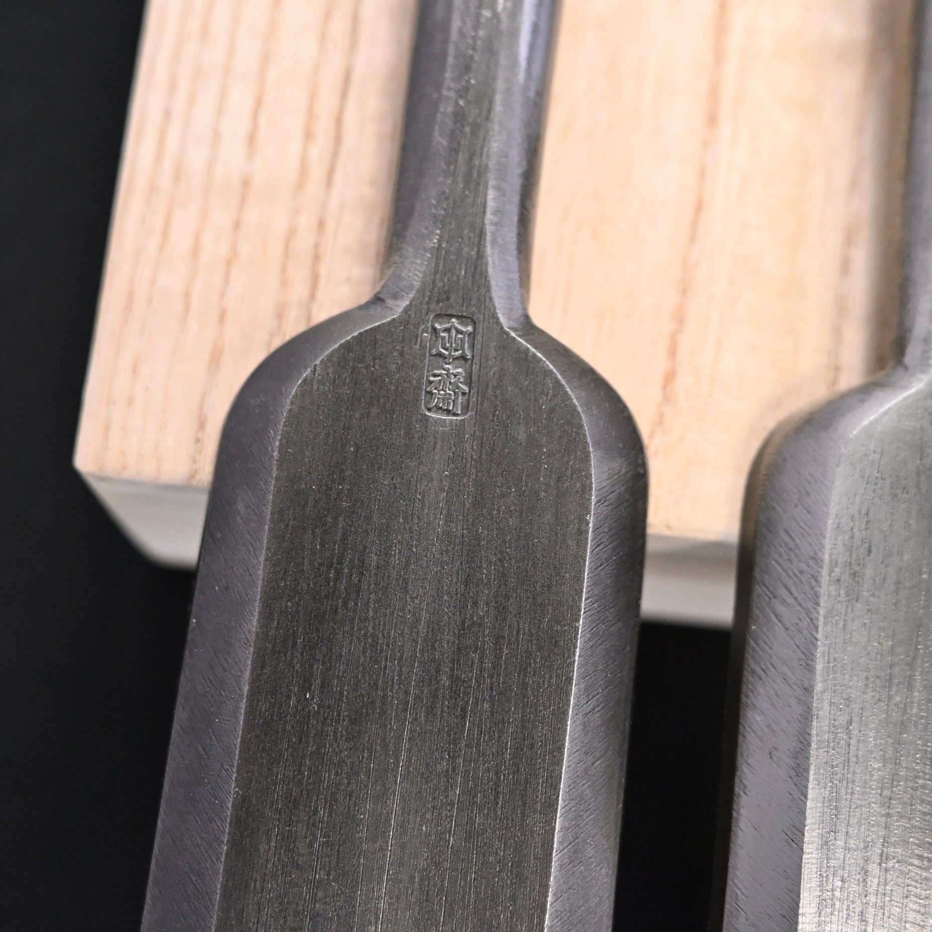 Tasai Timber chisels 6-Piece set Special Blue Steel   田斎  磨き叩組鑿 6本組