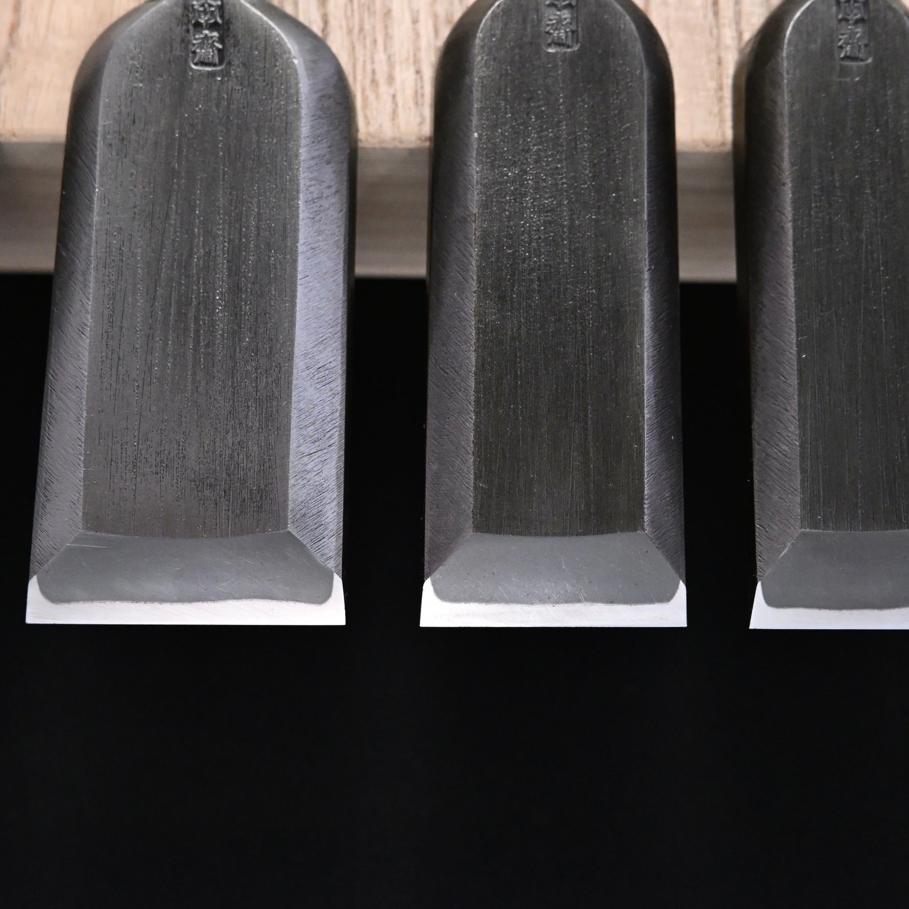 Tasai Timber chisels 6-Piece set Special Blue Steel   田斎  磨き叩組鑿 6本組