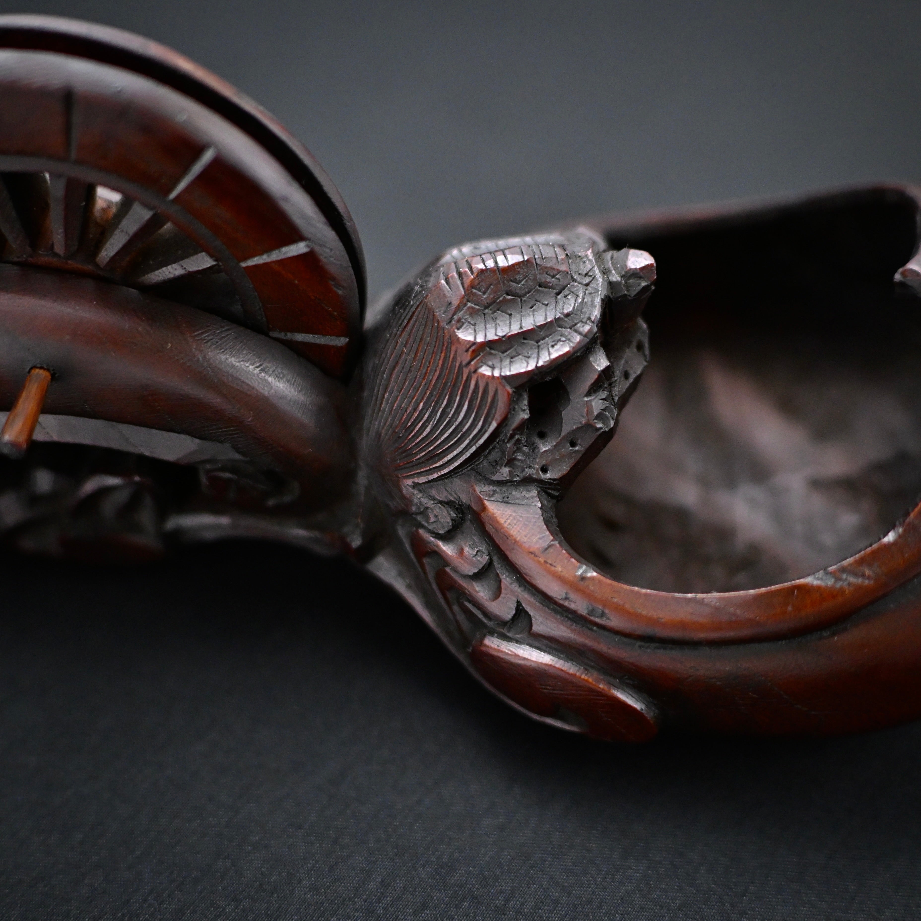 #ST62 Old Stock Japanese Carpenter Ink Pot Traditional Measuring Tools Sumitsubo by TsuboToyo 初代坪豊作 墨壺 鶴亀  180mm