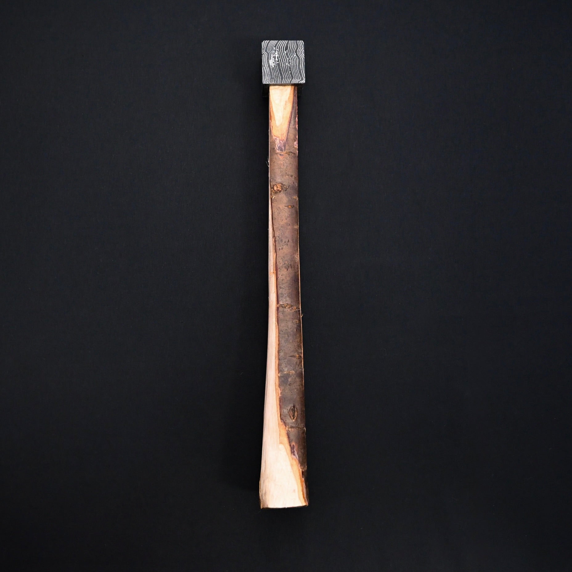 別注 正行 杮葺き屋根鉄槌 木目 山桜柄  Masatsura custom made Yane Hammers with handle