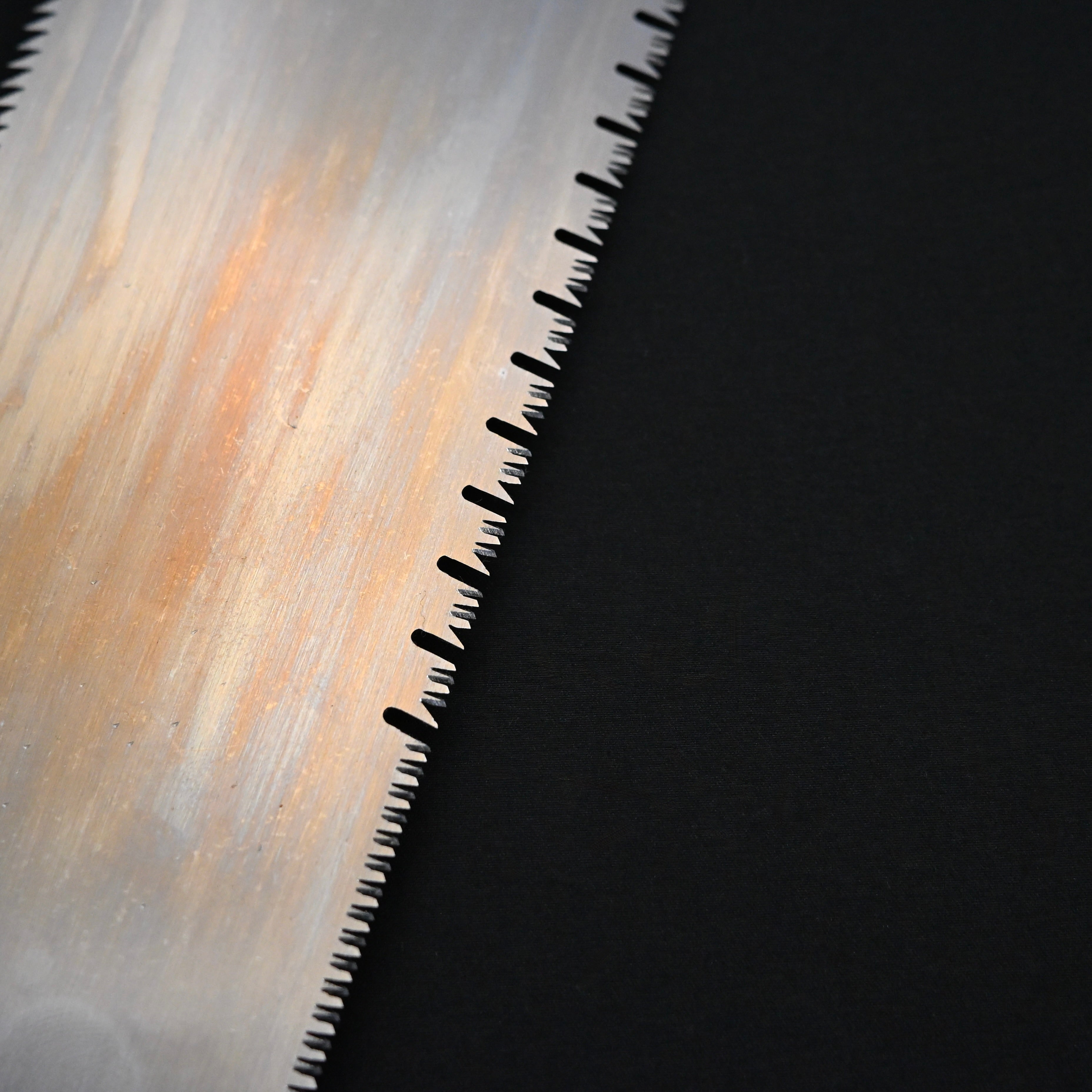 #241  Nagakatsu Double Edge Saw Eddy Type Handles set by Kurashige For Hard Wood 長勝鋸 渦巻き柄 両刃鋸 240mm 広葉用