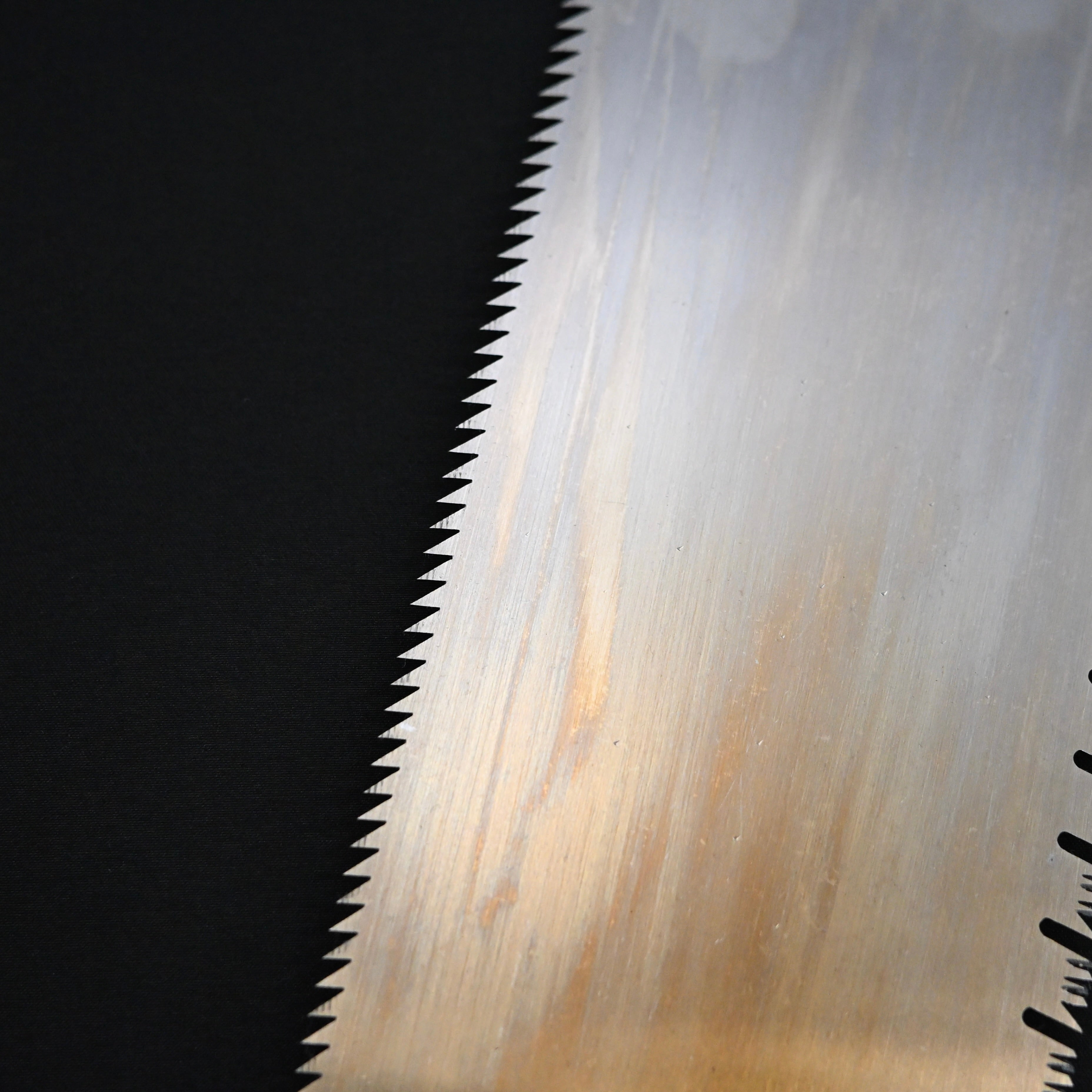 #241  Nagakatsu Double Edge Saw Eddy Type Handles set by Kurashige For Hard Wood 長勝鋸 渦巻き柄 両刃鋸 240mm 広葉用