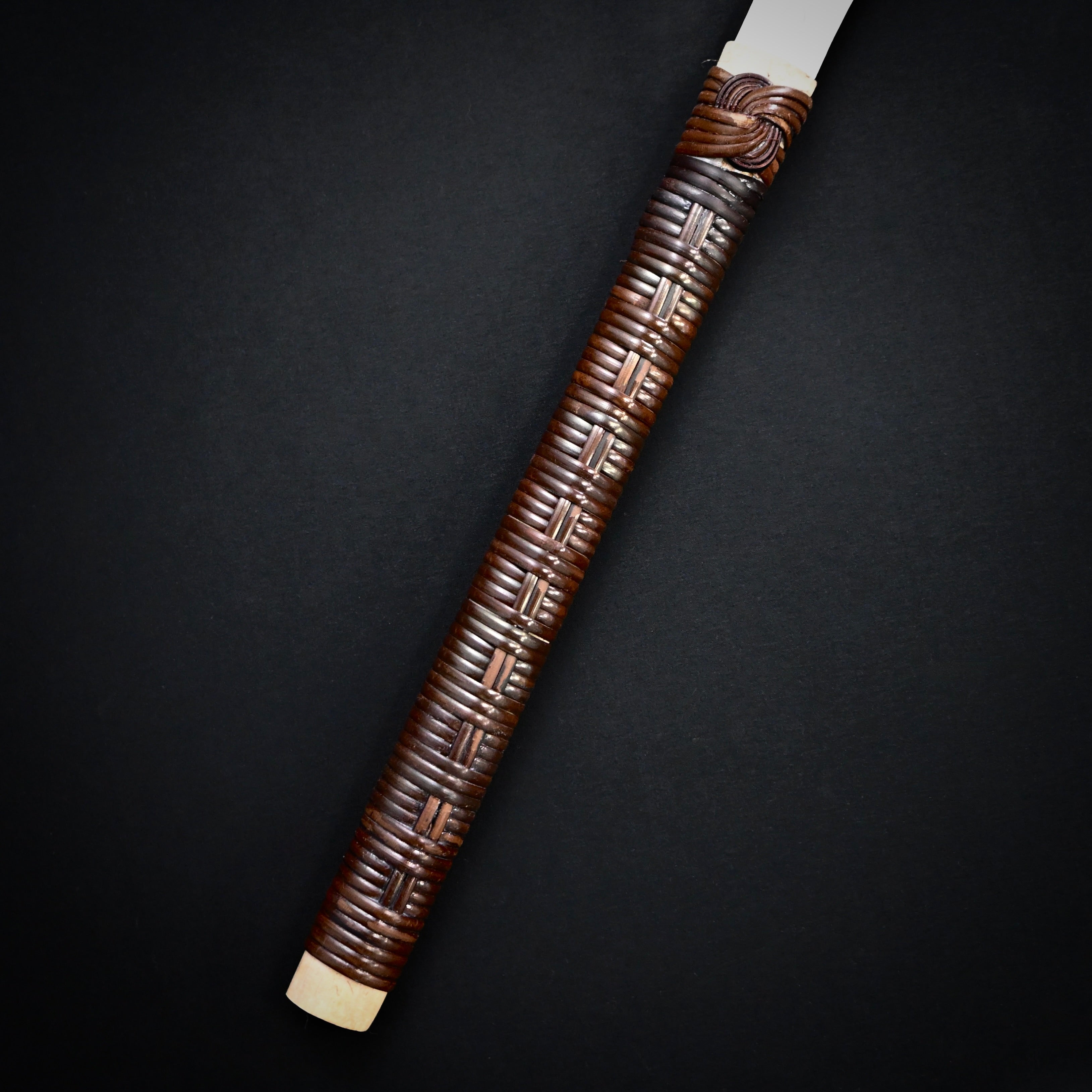 #241  Nagakatsu Double Edge Saw Eddy Type Handles set by Kurashige For Hard Wood 長勝鋸 渦巻き柄 両刃鋸 240mm 広葉用