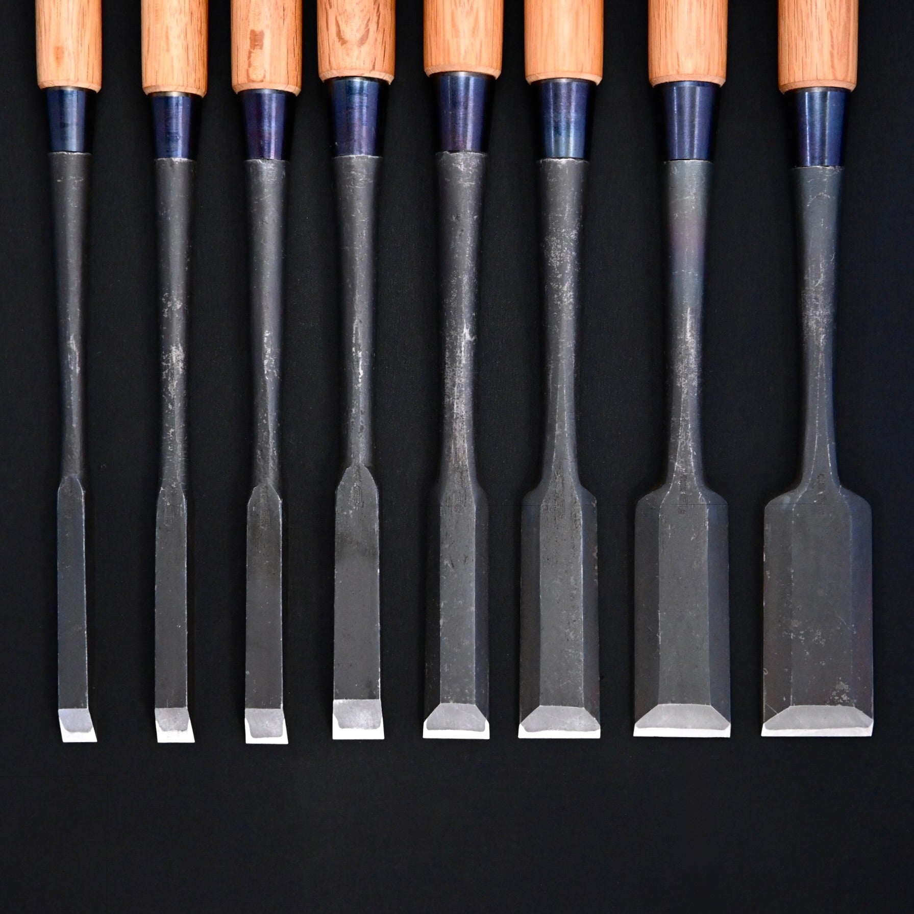 国明 首長穴屋鑿(入母屋) 7寸丈    Kuniaki Long type Slick Chisels