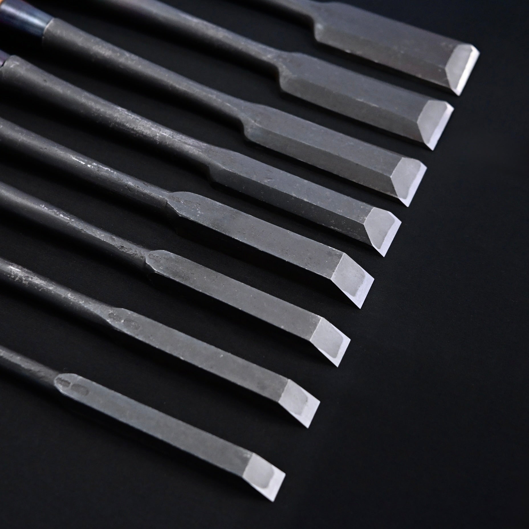 国明 首長穴屋鑿(入母屋) 7寸丈    Kuniaki Long type Slick Chisels