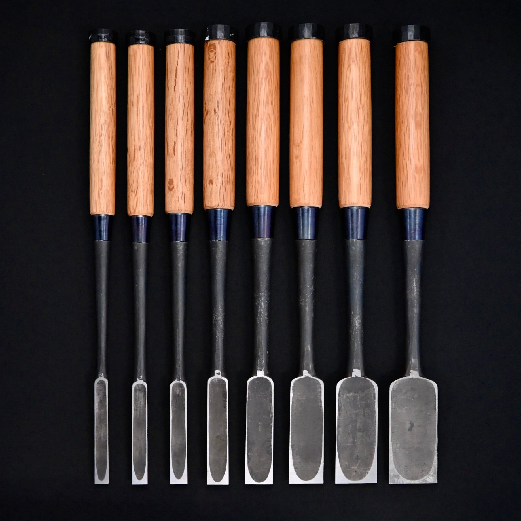 国明 首長穴屋鑿(入母屋) 7寸丈    Kuniaki Long type Slick Chisels