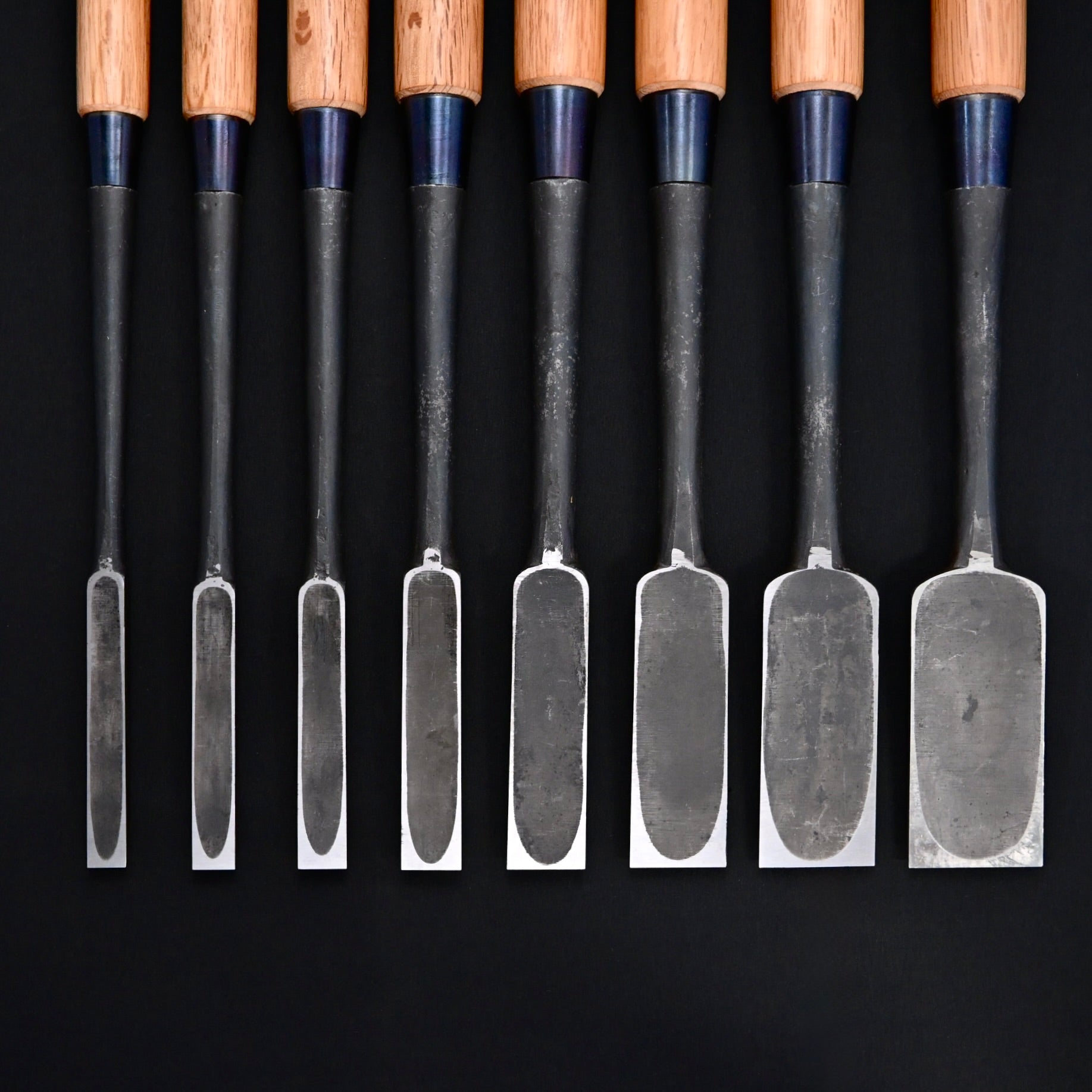 国明 首長穴屋鑿(入母屋) 7寸丈    Kuniaki Long type Slick Chisels