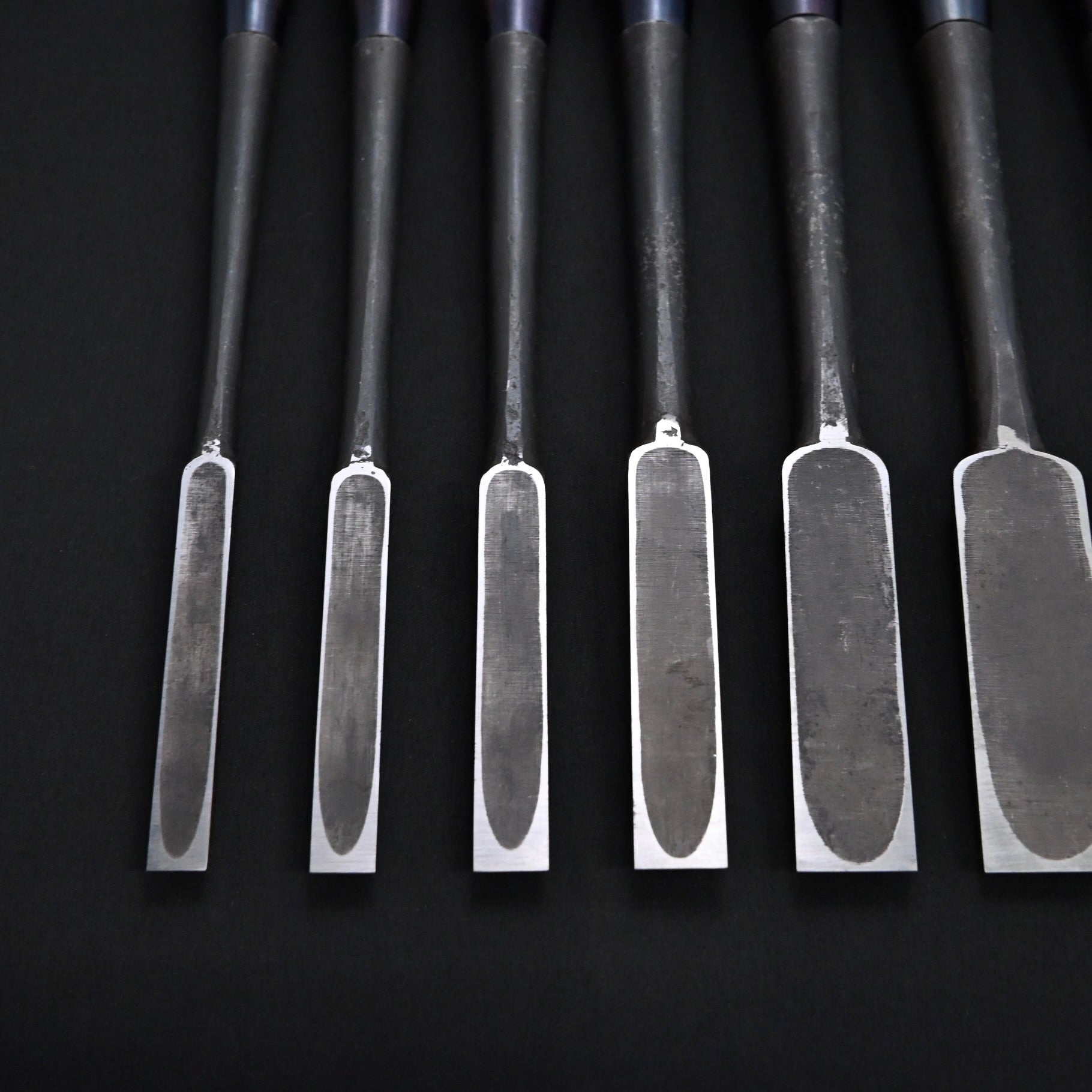 国明 首長穴屋鑿(入母屋) 7寸丈    Kuniaki Long type Slick Chisels