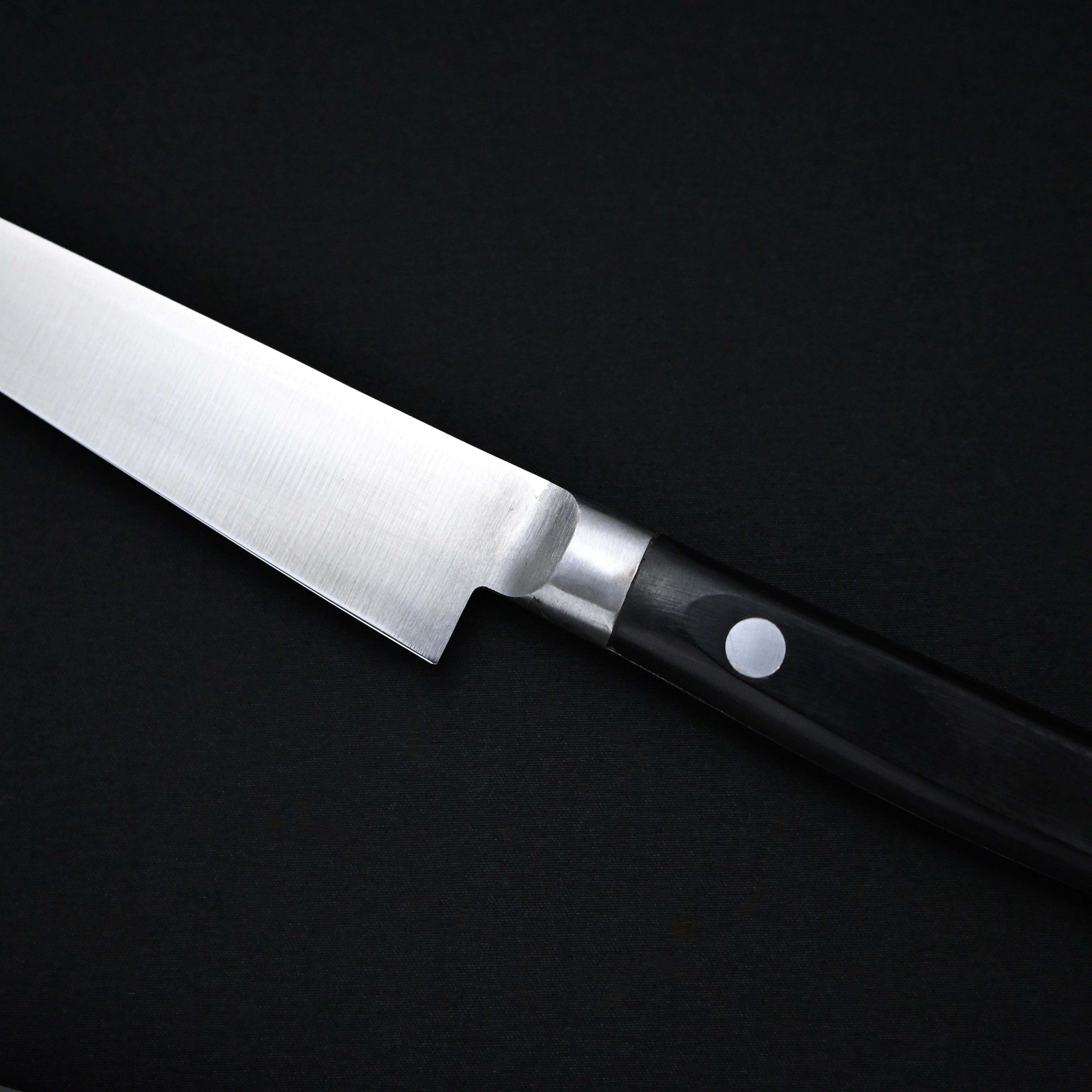 源助久 日本鋼 つば付 ペティナイフ 120mm  Minamoto Sukehisa Japanese Carbon Steel Tsubatsuki Petit Knife