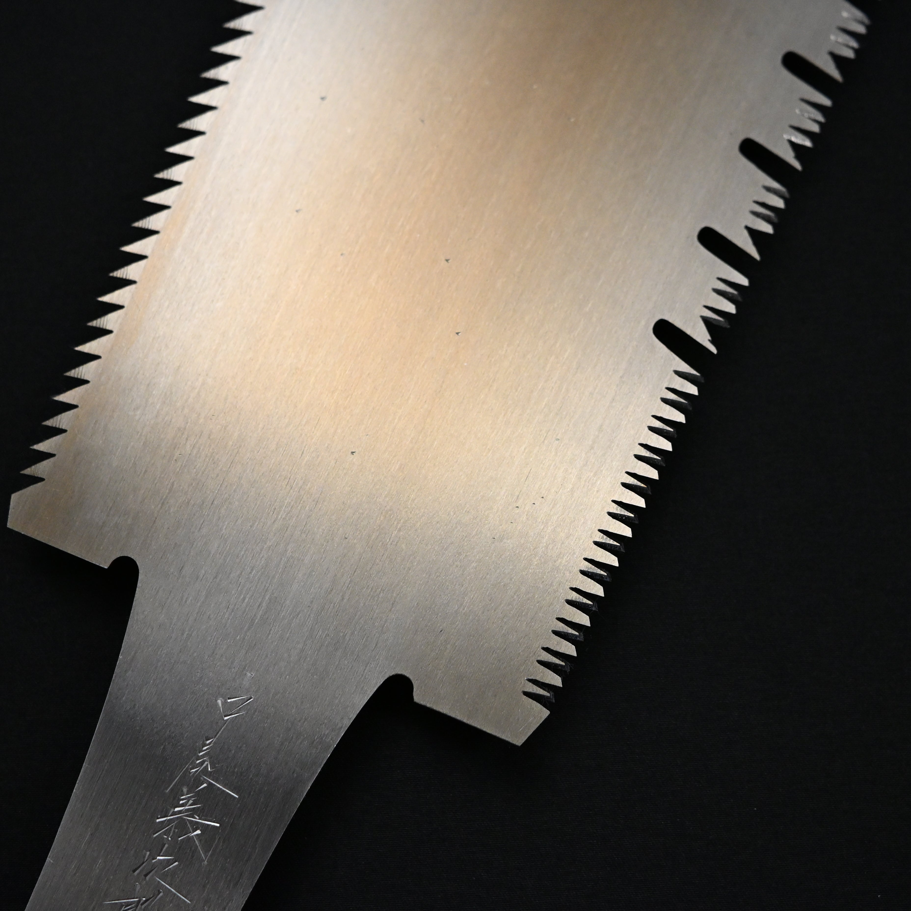 #243  Nagakatsu Double Edge Saw Eddy Type Handles set by Kurashige For Hard Wood 長勝鋸 渦巻き柄 両刃鋸 275mm 広葉用