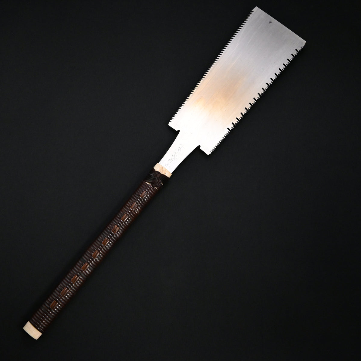 #249  Nagakatsu Double Edge Saw Eddy Type Handles set by Kurashige For Hard Wood 長勝鋸 渦巻き柄 両刃鋸 240mm 広葉用