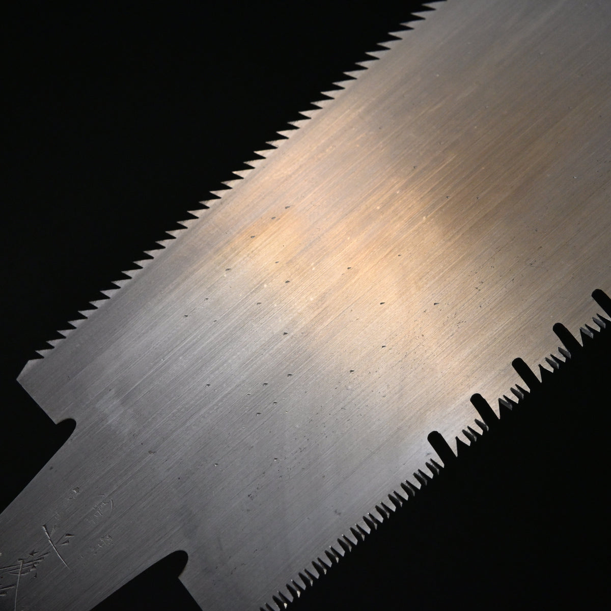 #249  Nagakatsu Double Edge Saw Eddy Type Handles set by Kurashige For Hard Wood 長勝鋸 渦巻き柄 両刃鋸 240mm 広葉用