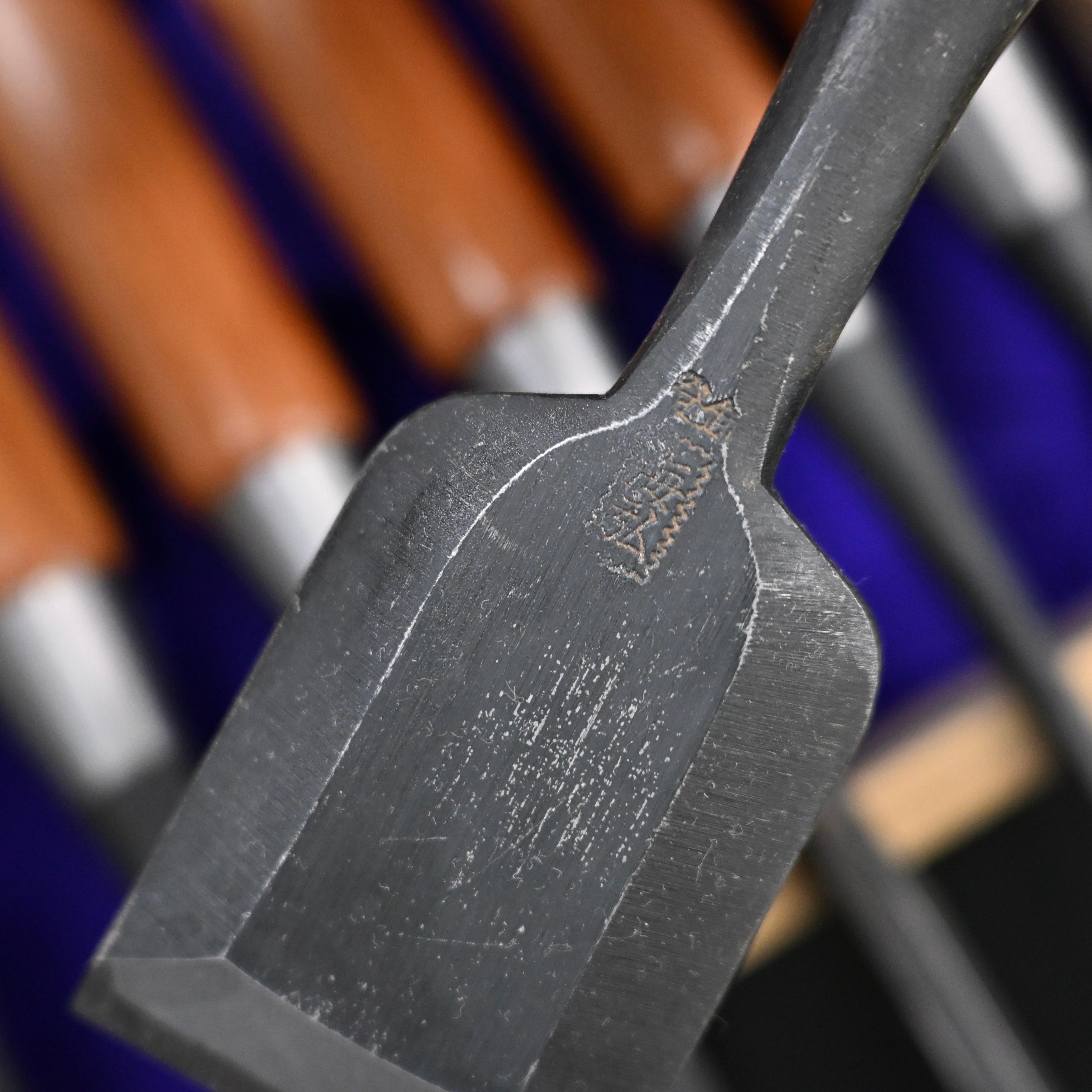 #2 海弘 追入組鑿 赤樫柄 山田賢一作    Umihiro Bench chisels set
