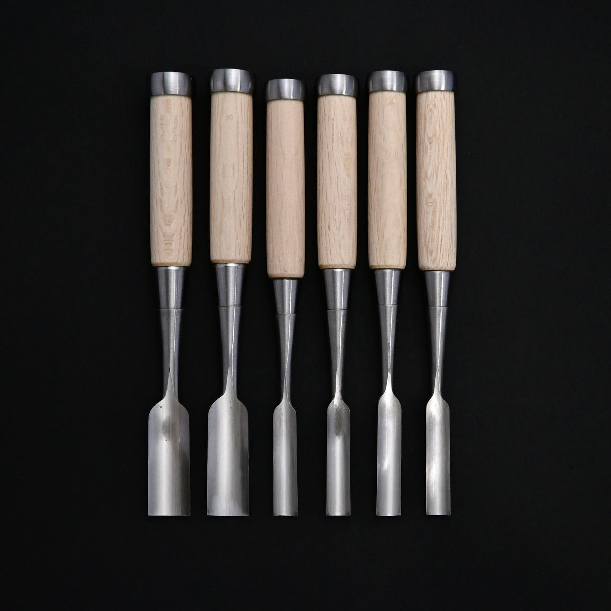 利国 内丸鑿 総磨き  Toshikuni Uchimaru Chisels with white steel Polish (Round Chisel)   Uchimarunomi