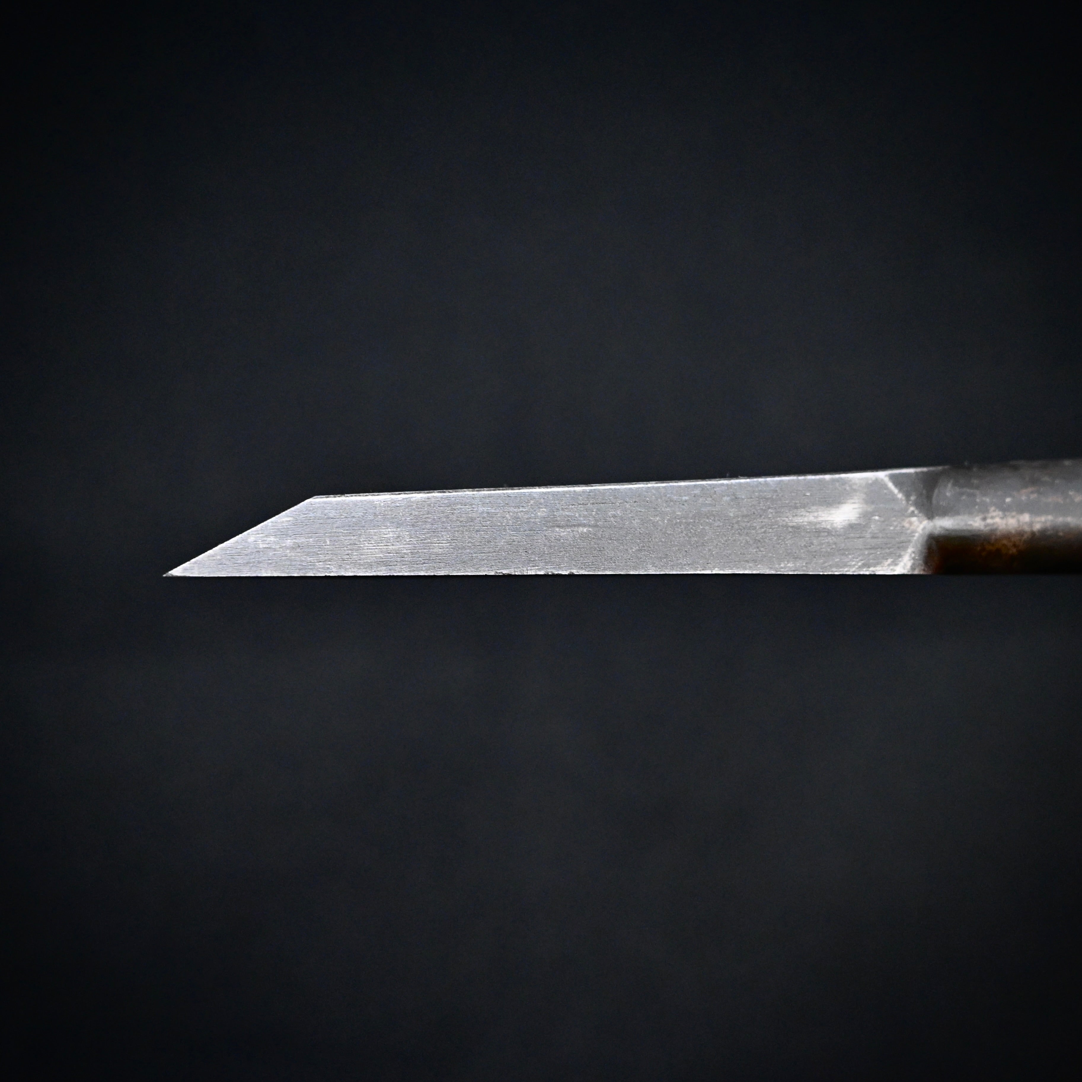 掘出し物 二代目左久作 山型刃 叩き鑿  池上喬庸作 18mm #1 Old stock Hidari Hisasaku 2rd Timber chisels by Ikegami Takanobu Tatakinomi