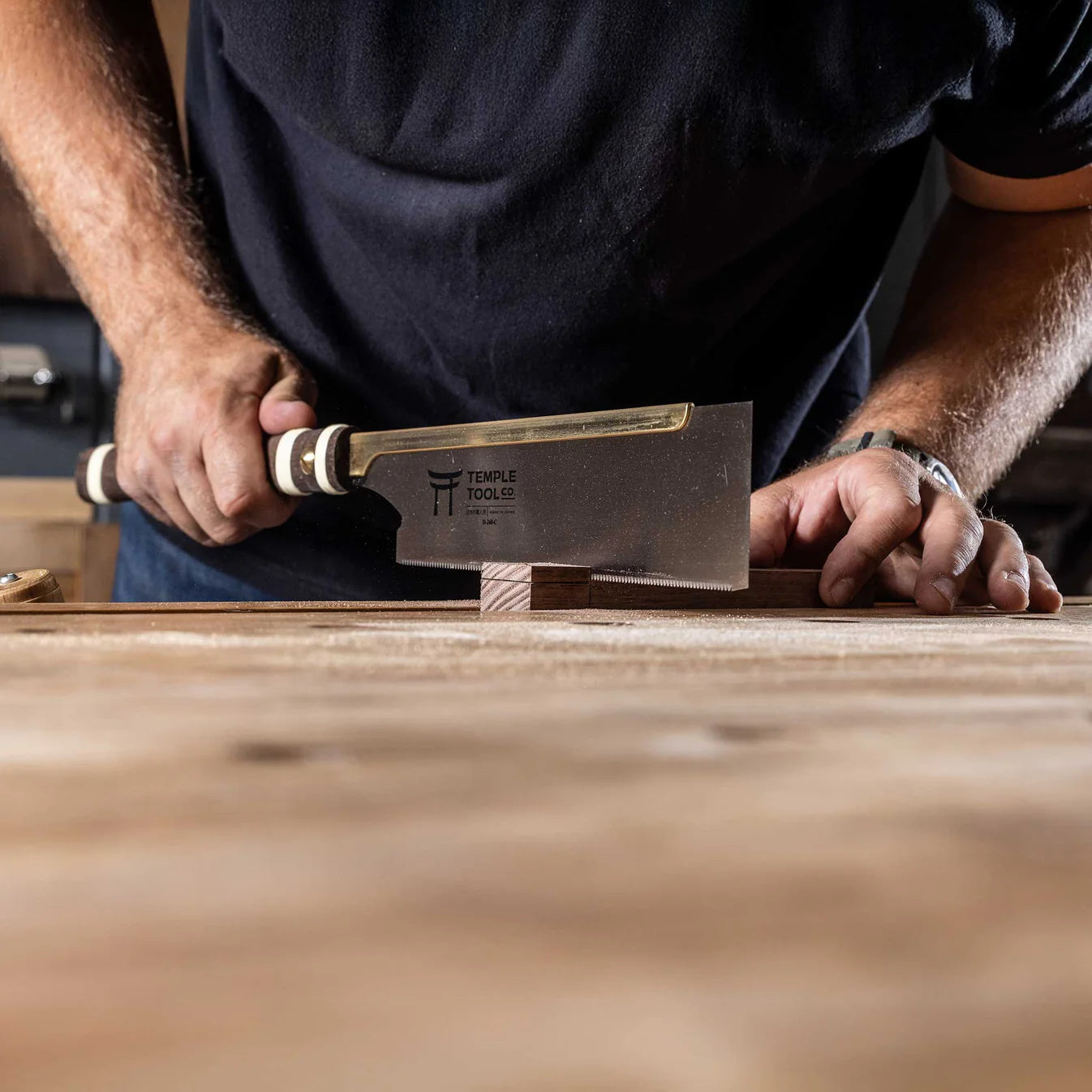 Temple Tool Japanese Dozuki Pull Saw Fine Cross-Cut 240mm   テンプルツール 導突鋸 横挽 240mm