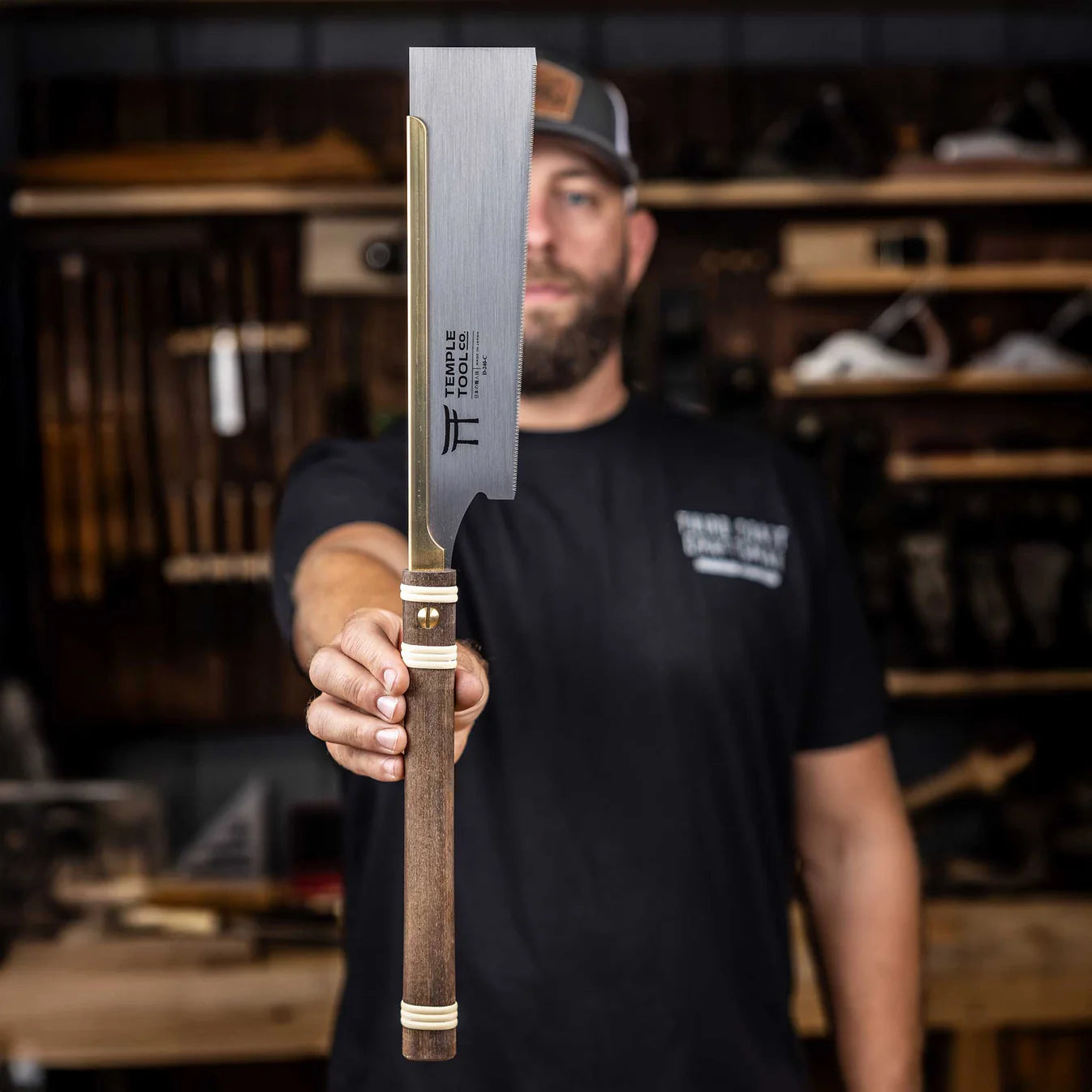 Temple Tool Japanese Dozuki Pull Saw Fine Cross-Cut 240mm   テンプルツール 導突鋸 横挽 240mm