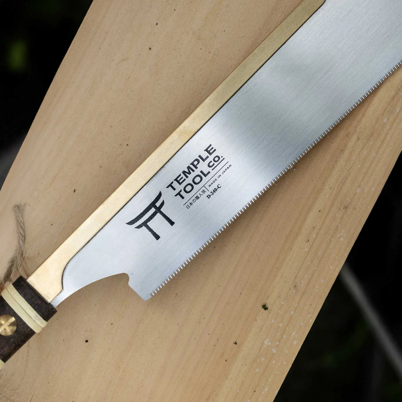 Temple Tool Japanese Dozuki Pull Saw Fine Cross-Cut 240mm   テンプルツール 導突鋸 横挽 240mm