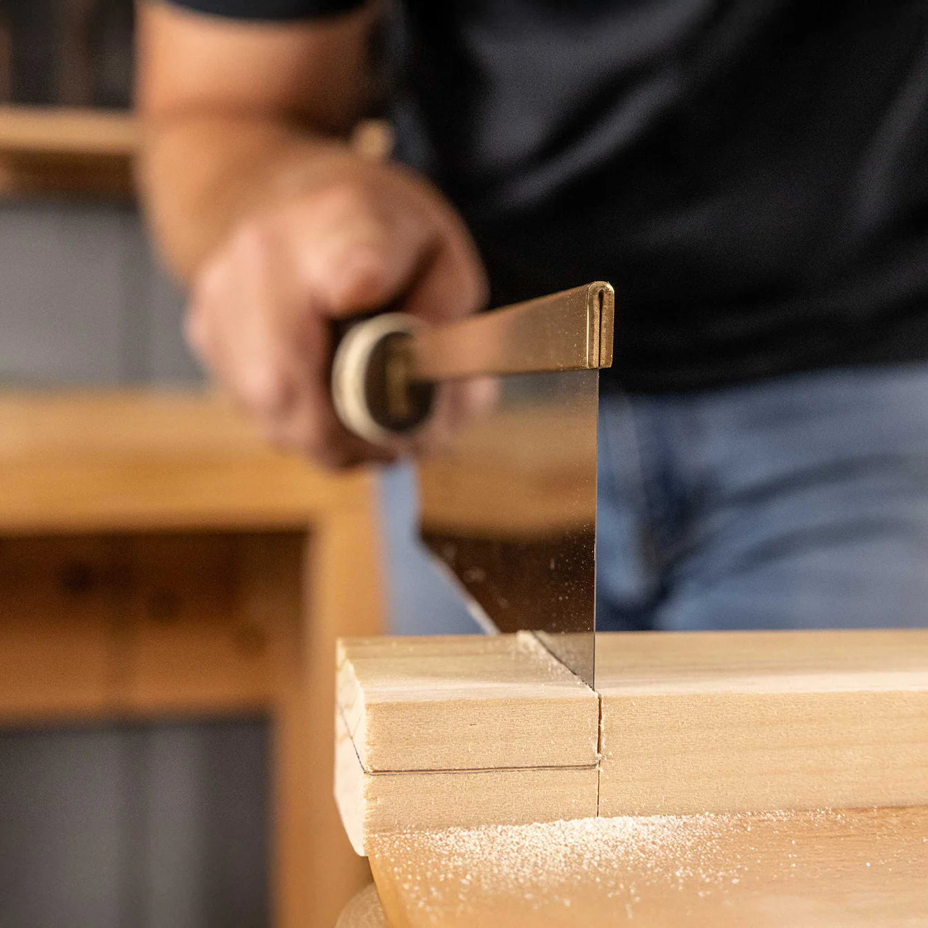 Temple Tool Japanese Dozuki Pull Saw Ultra-Fine Crosscut 180mm   テンプルツール 導突鋸 横挽 180mm