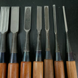 #M173 Mixed Bench chisels set by unknown  バラ鑿合わせ 追入れ組鑿 10本組 作者不明