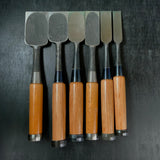 #M164 Mixed Timber chisels set by unknown smith バラ鑿合わせ 叩き組鑿 作者不明